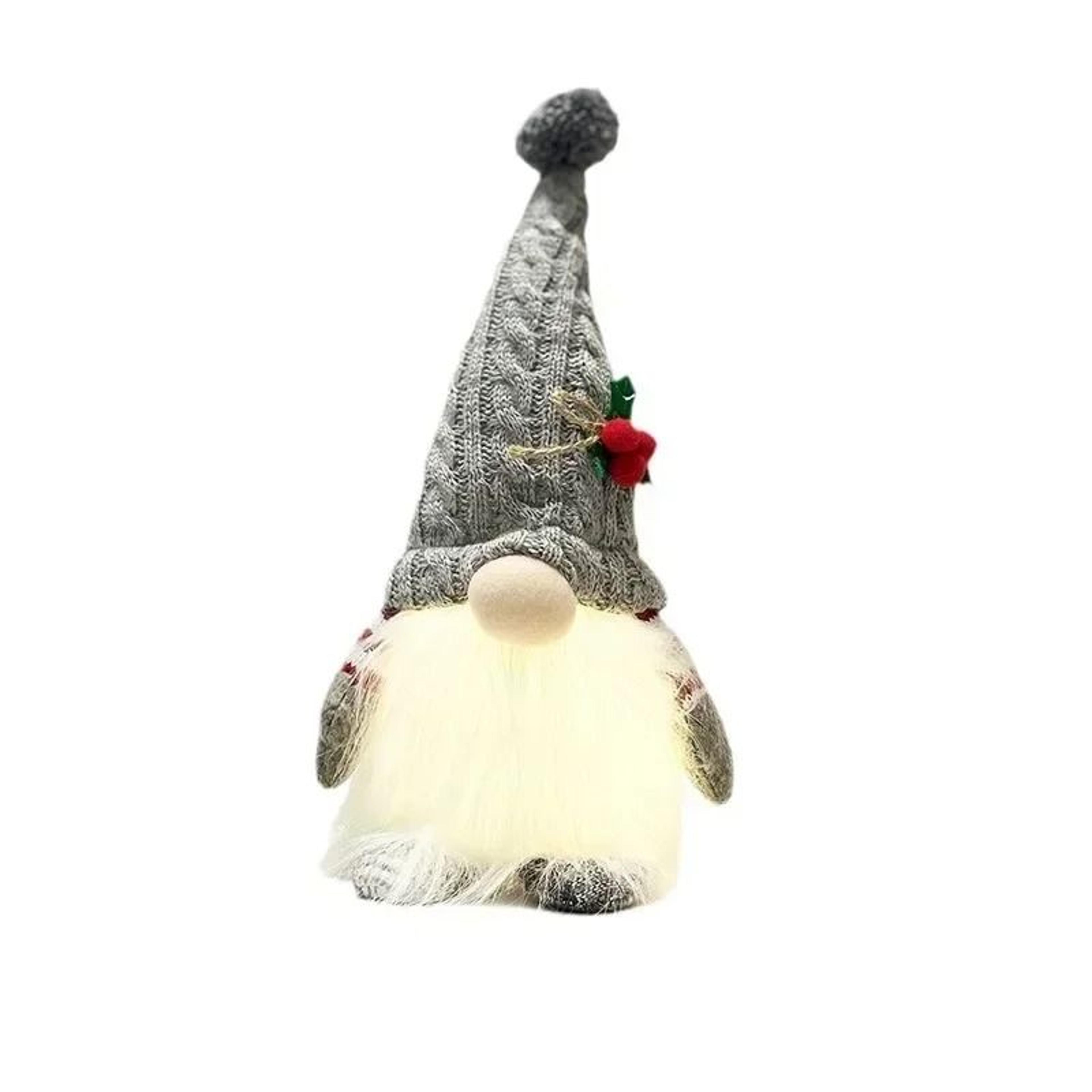 Cozy Christmas Gnome Doll Ornament With Knitted Hat And Reindeer Design 4