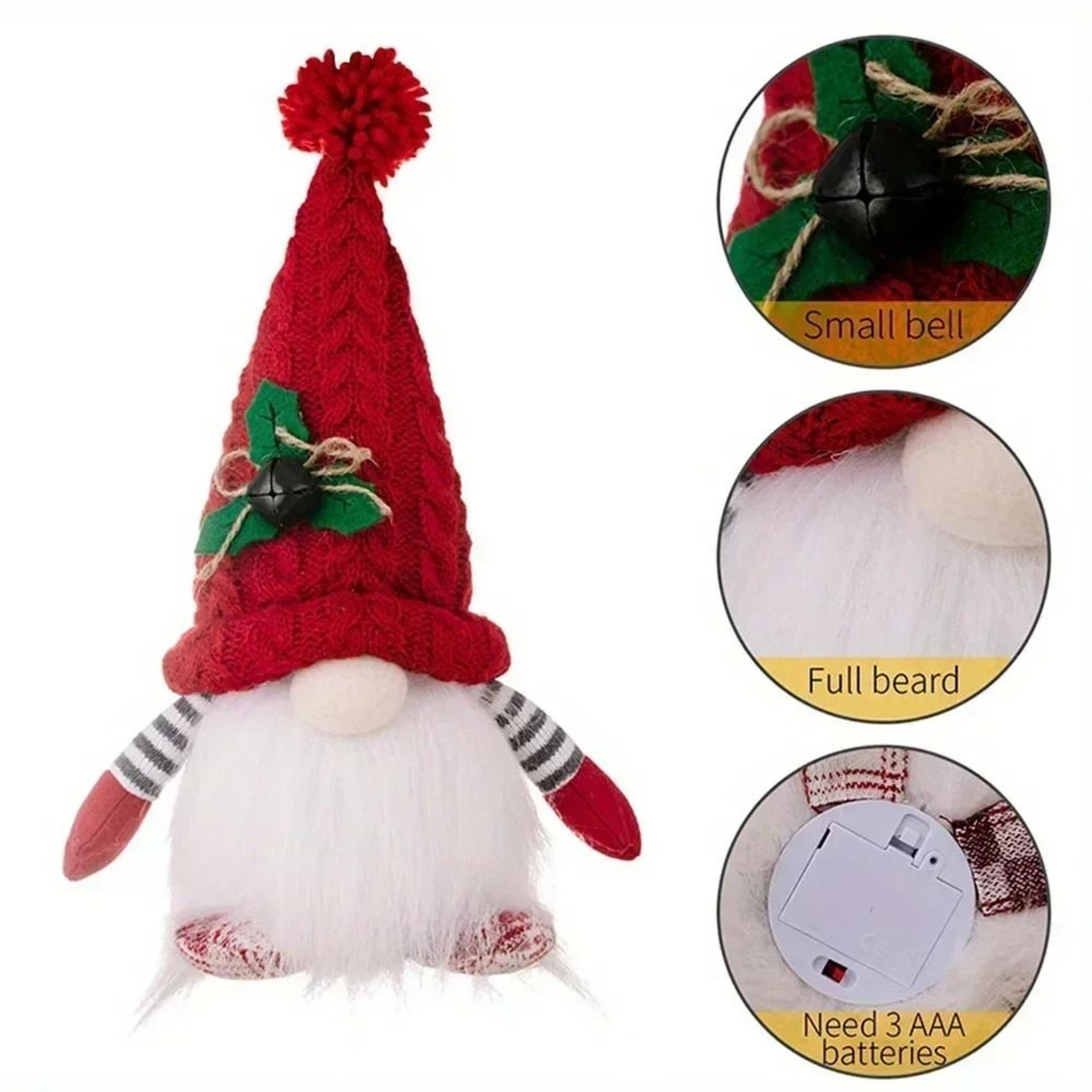 Cozy Christmas Gnome Doll Ornament With Knitted Hat And Reindeer Design 5
