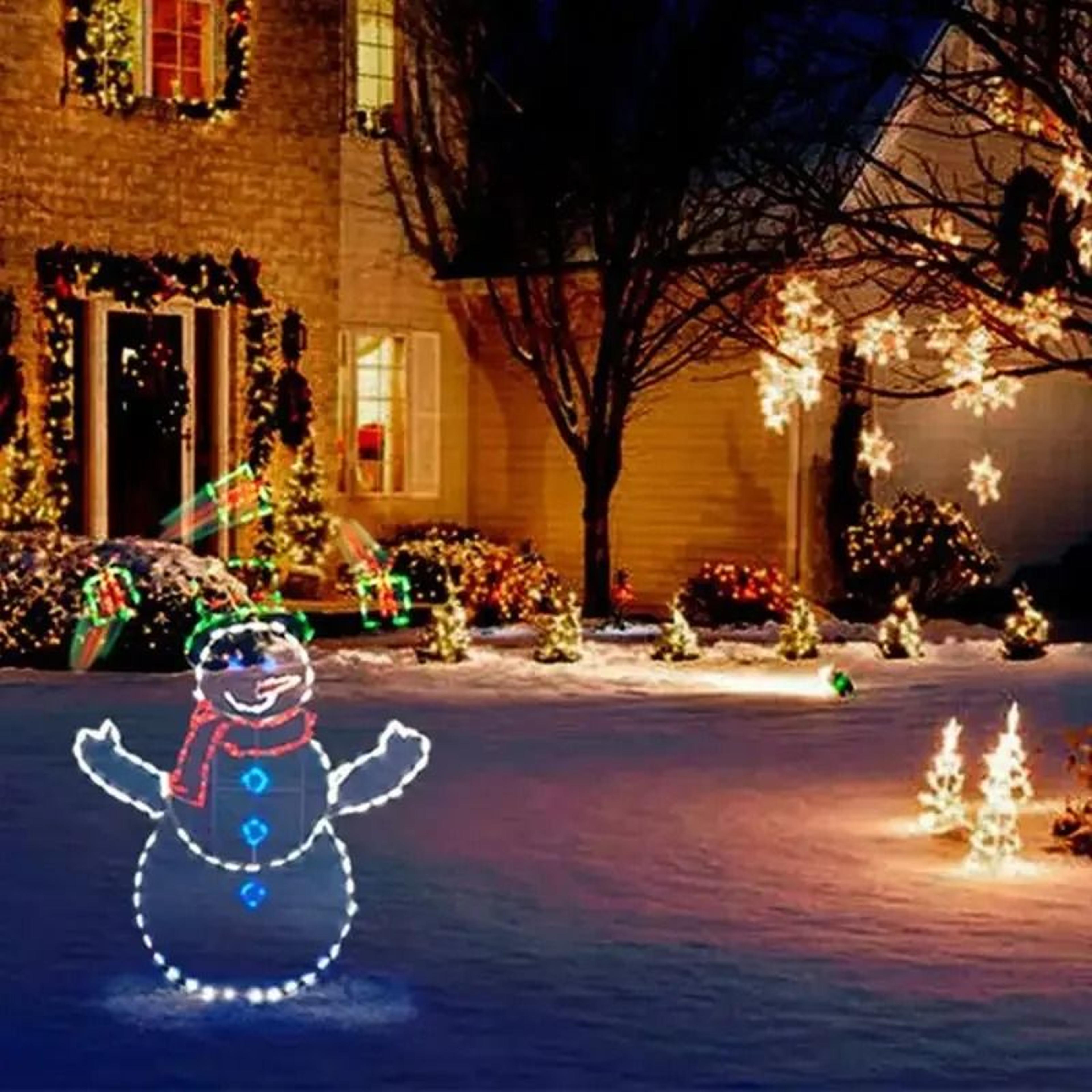 Animated LED Snowman Christmas Ornament With Sparkling Glitter Lights 5