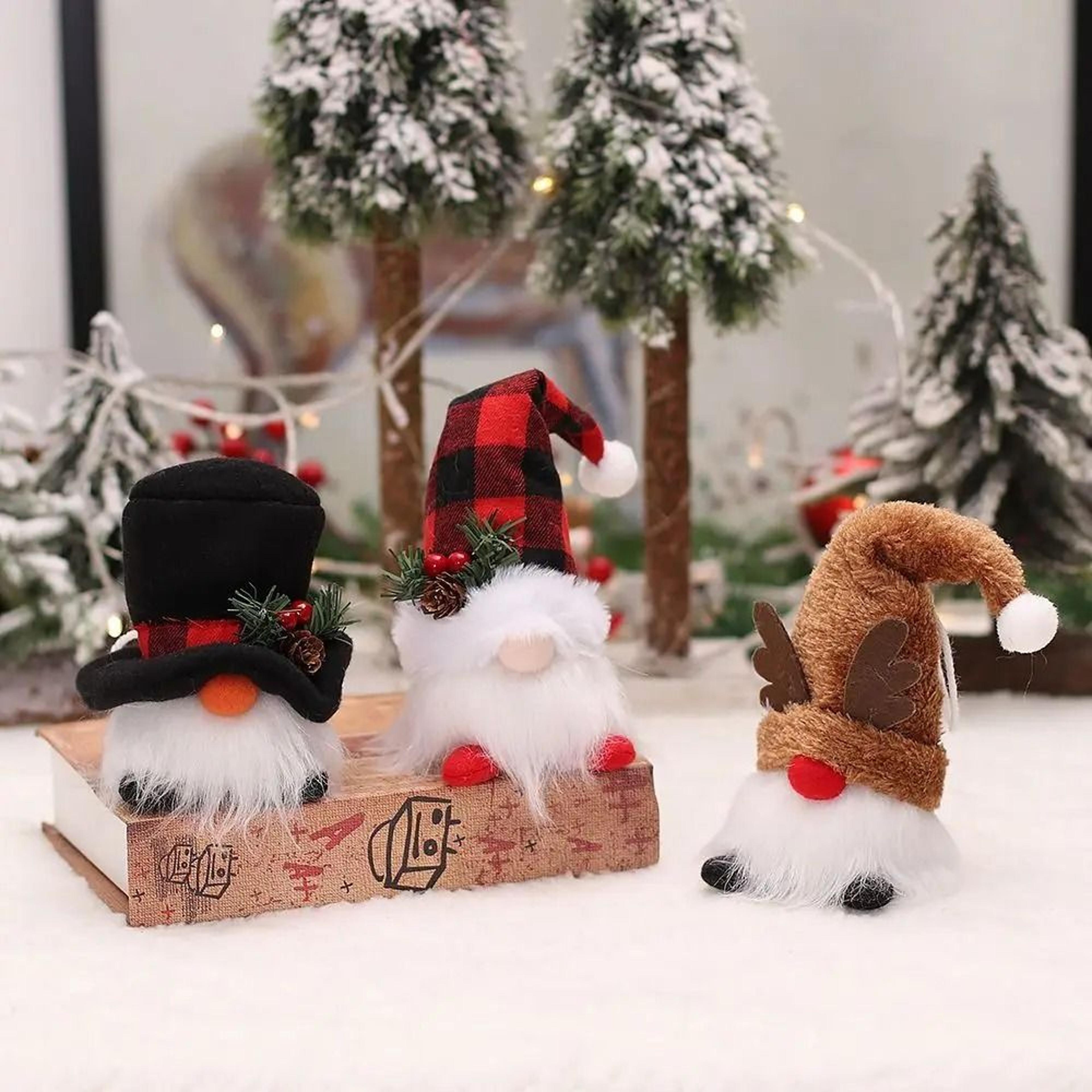 Glowing Christmas Gnome Plush Doll With LED Light And Festive Santa Design 5