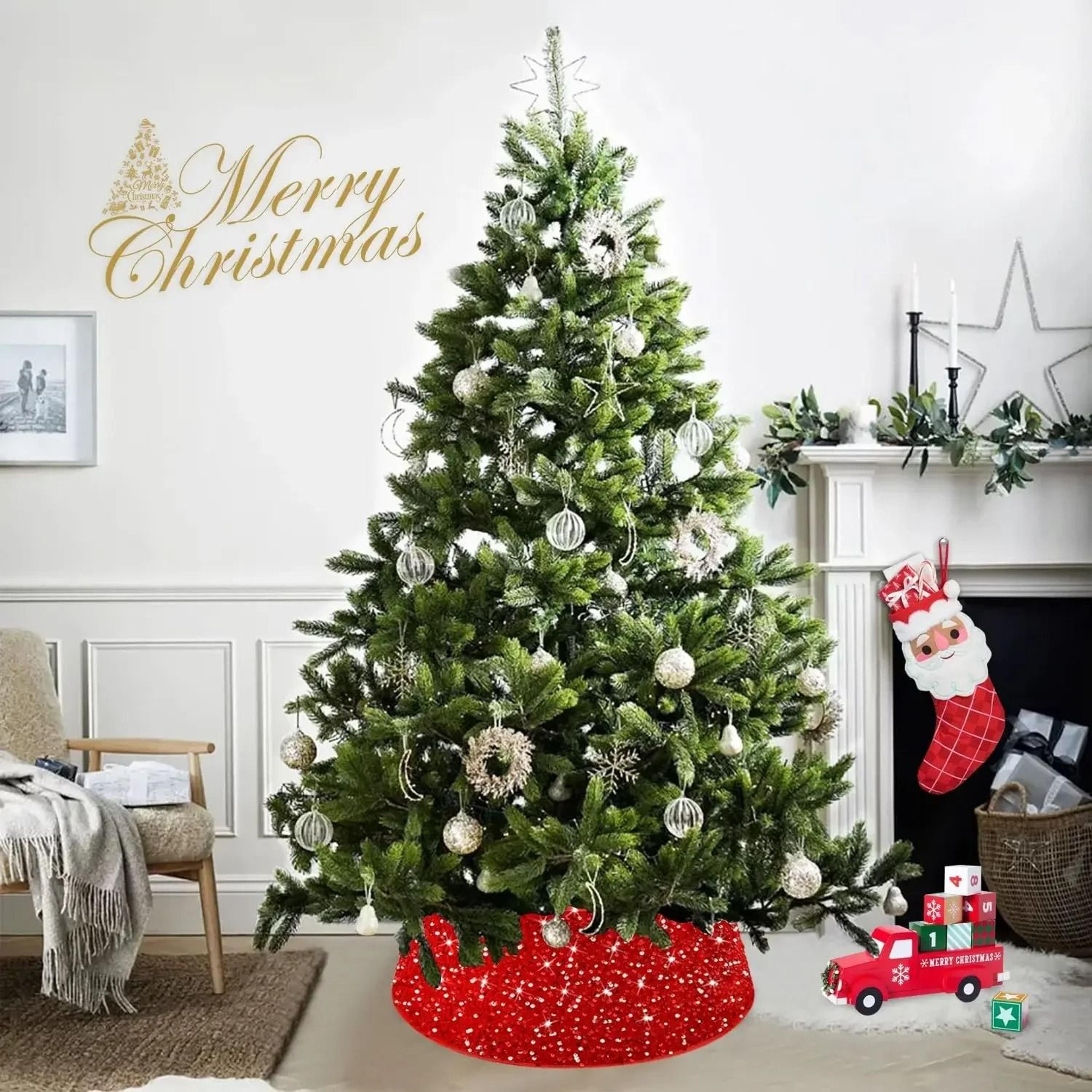 Decorative Christmas Tree Base Cover Ring For Festive Holiday Decor 12
