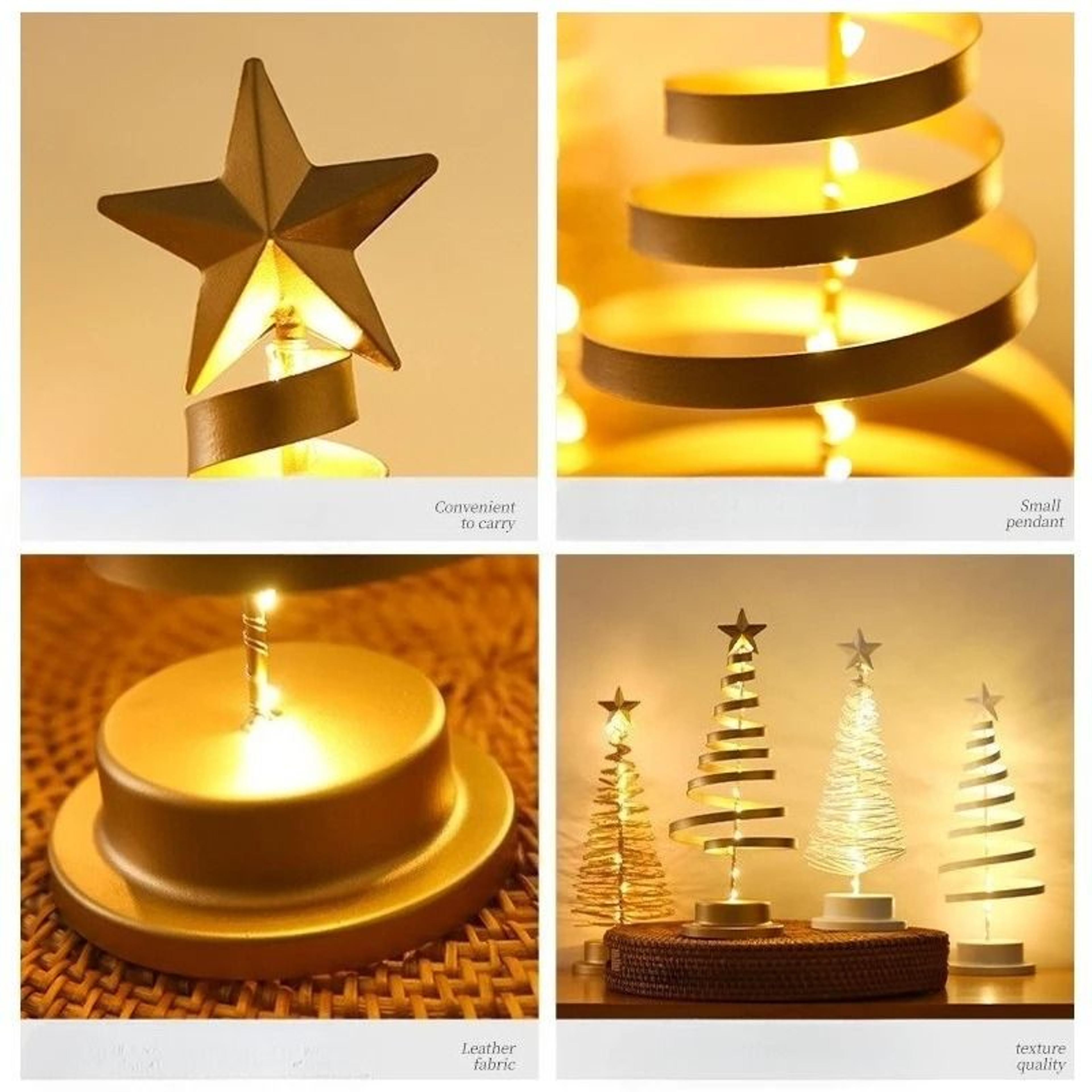 Elegant Wrought Iron Christmas Tree Tabletop Ornament For Holiday Decor 8