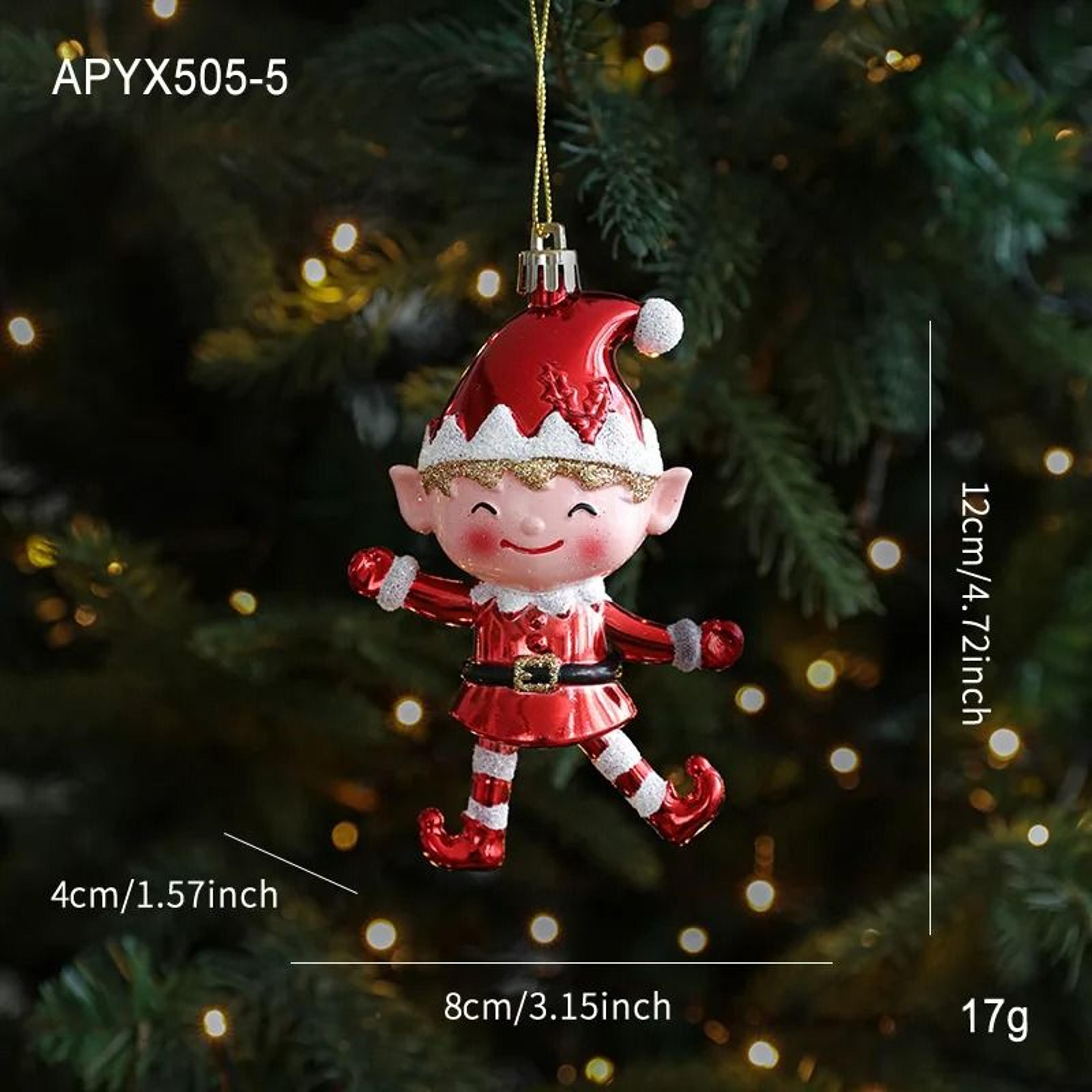 Cute Red And White Christmas Tree Hanging Ornaments For Festive Home Decor 2