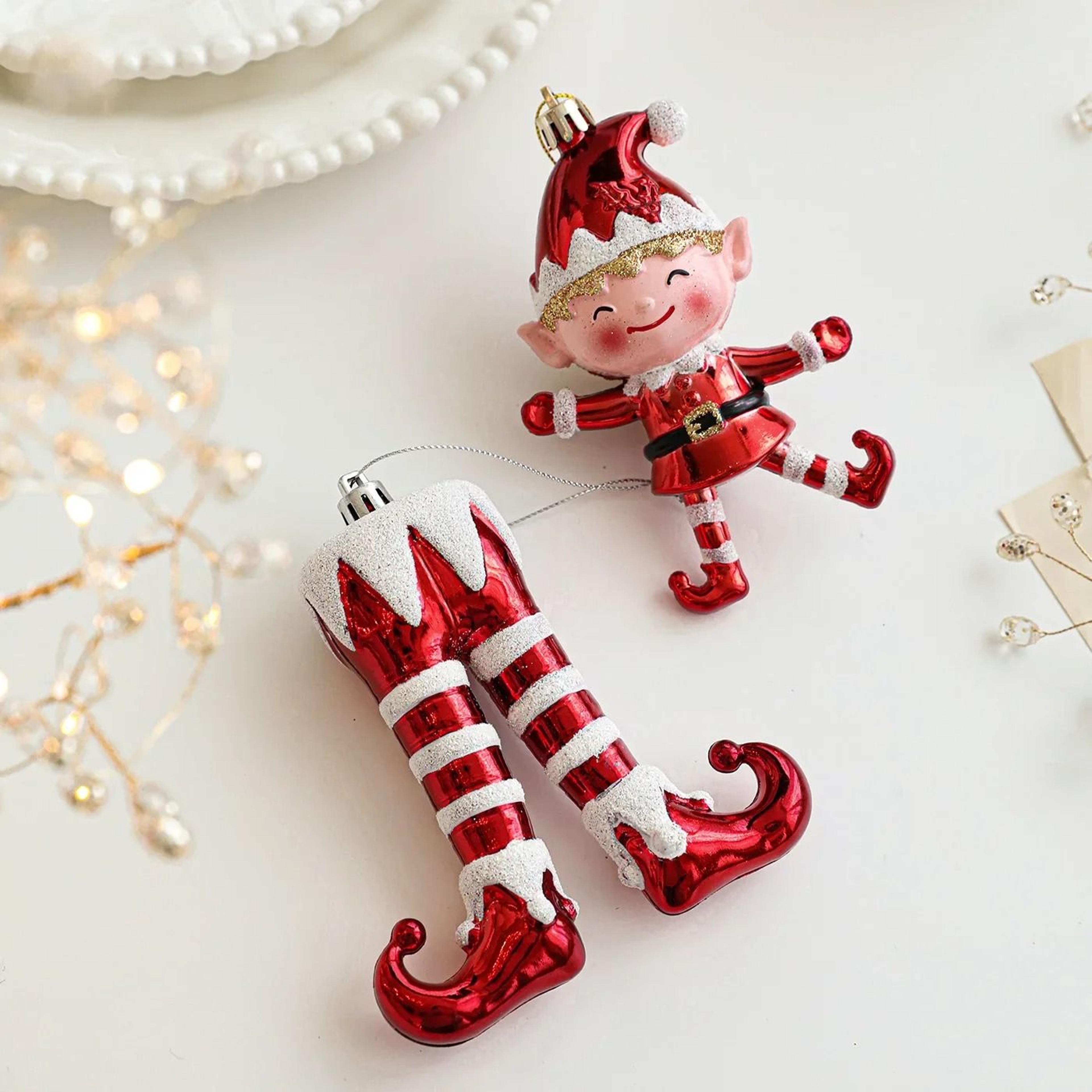 Cute Red And White Christmas Tree Hanging Ornaments For Festive Home Decor 11