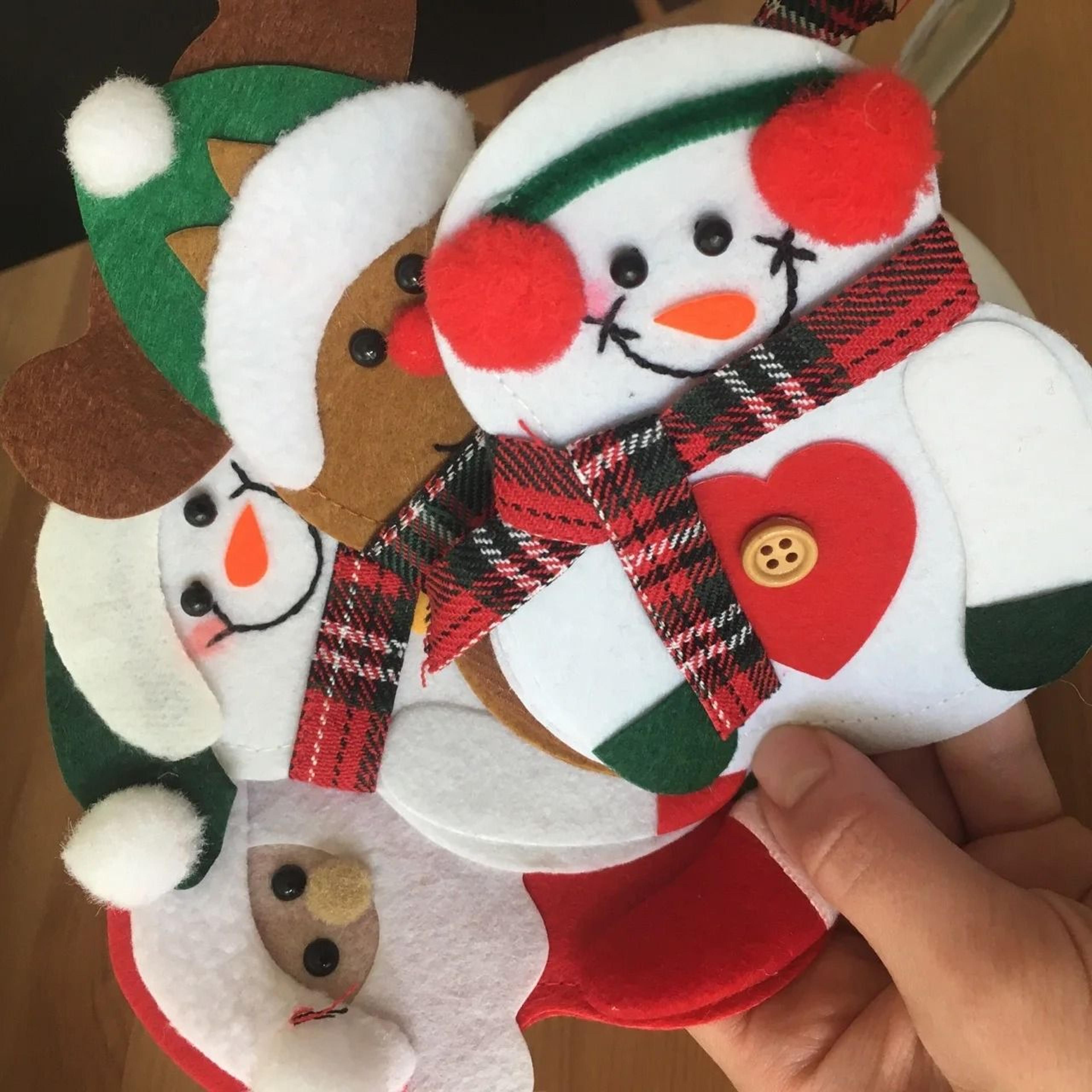 Festive Christmas Cutlery Holder Bags For Holiday Dinner Table Decor 8