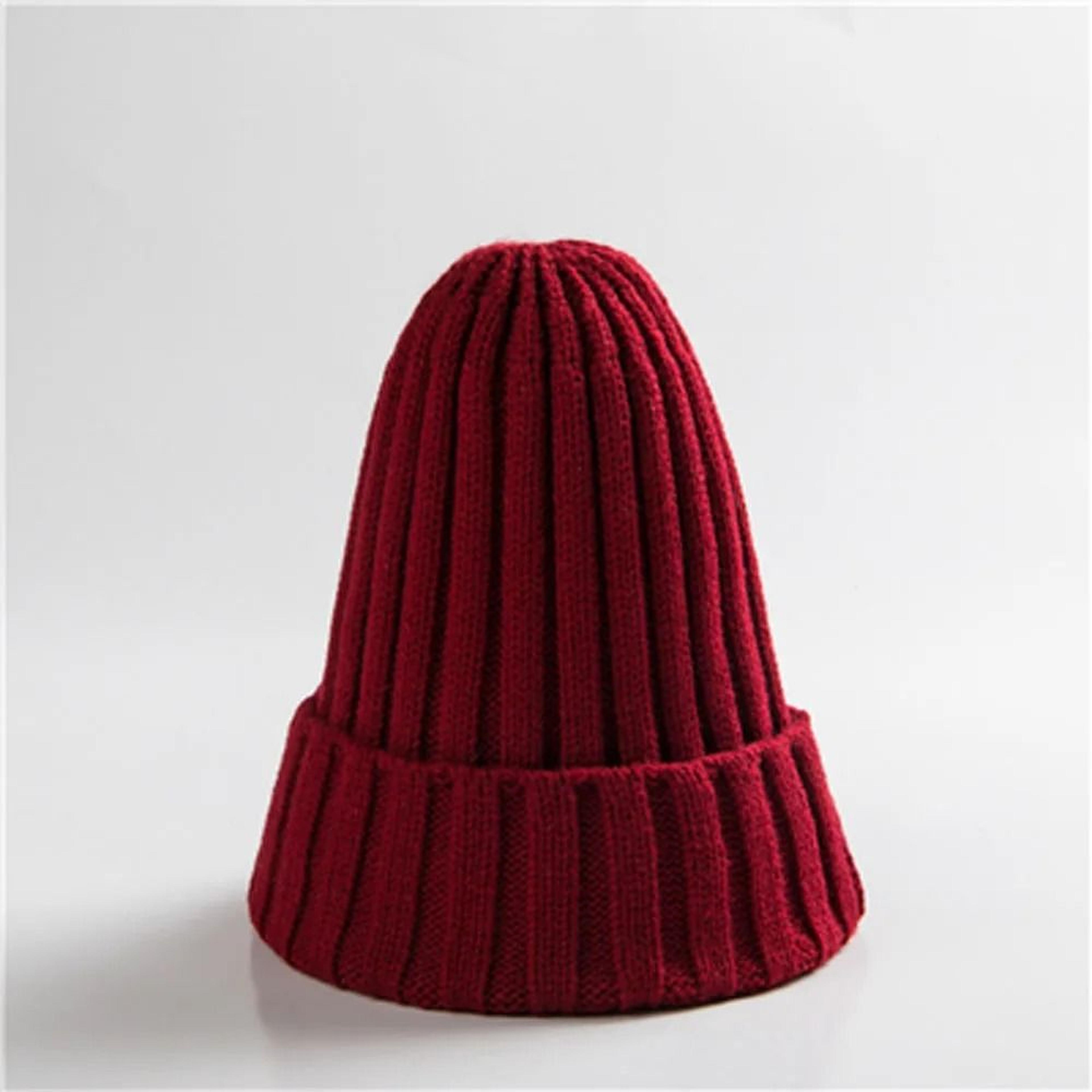 Cozy Unisex Rolled Edge Knit Beanie Hat For Winter Warmth 7