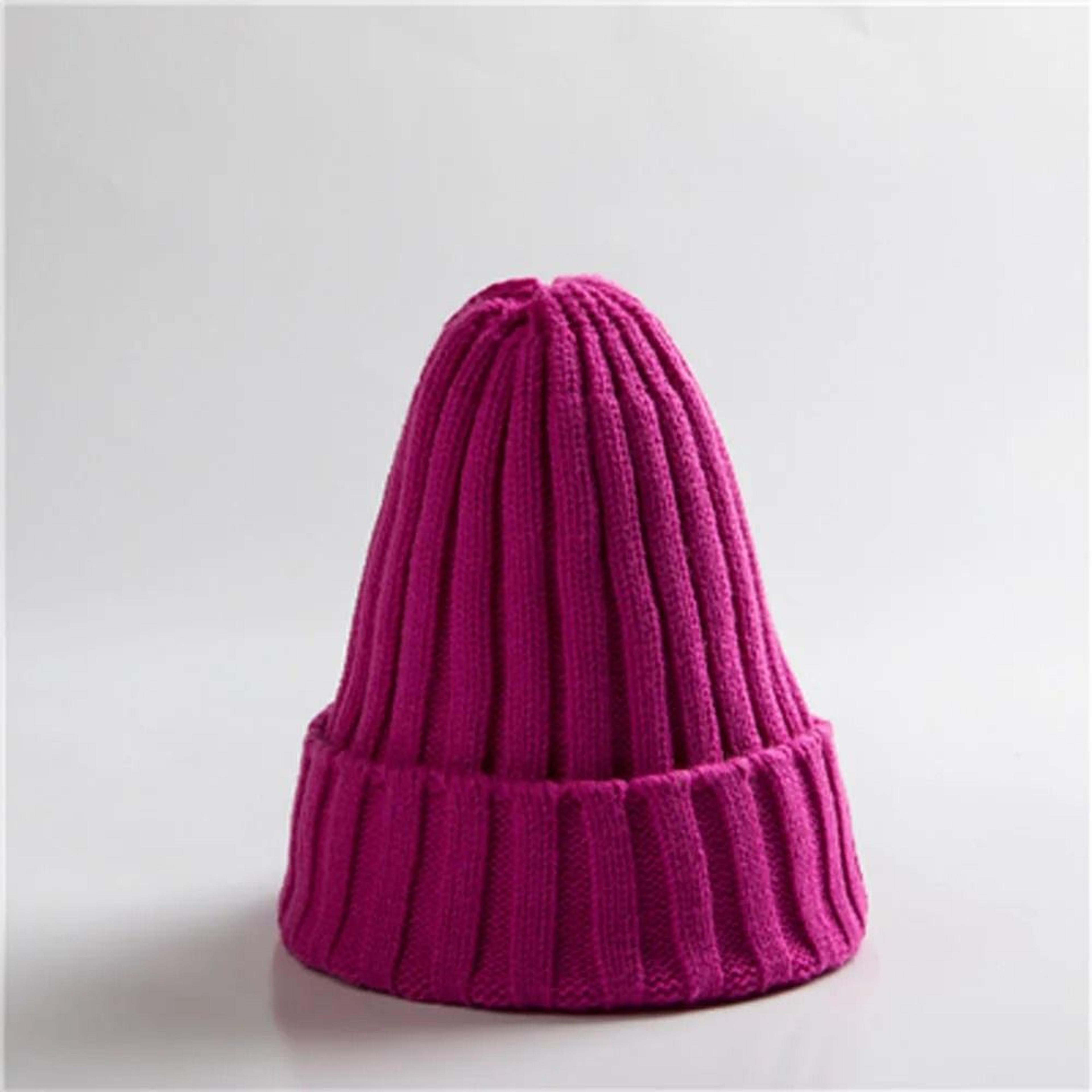 Cozy Unisex Rolled Edge Knit Beanie Hat For Winter Warmth 8