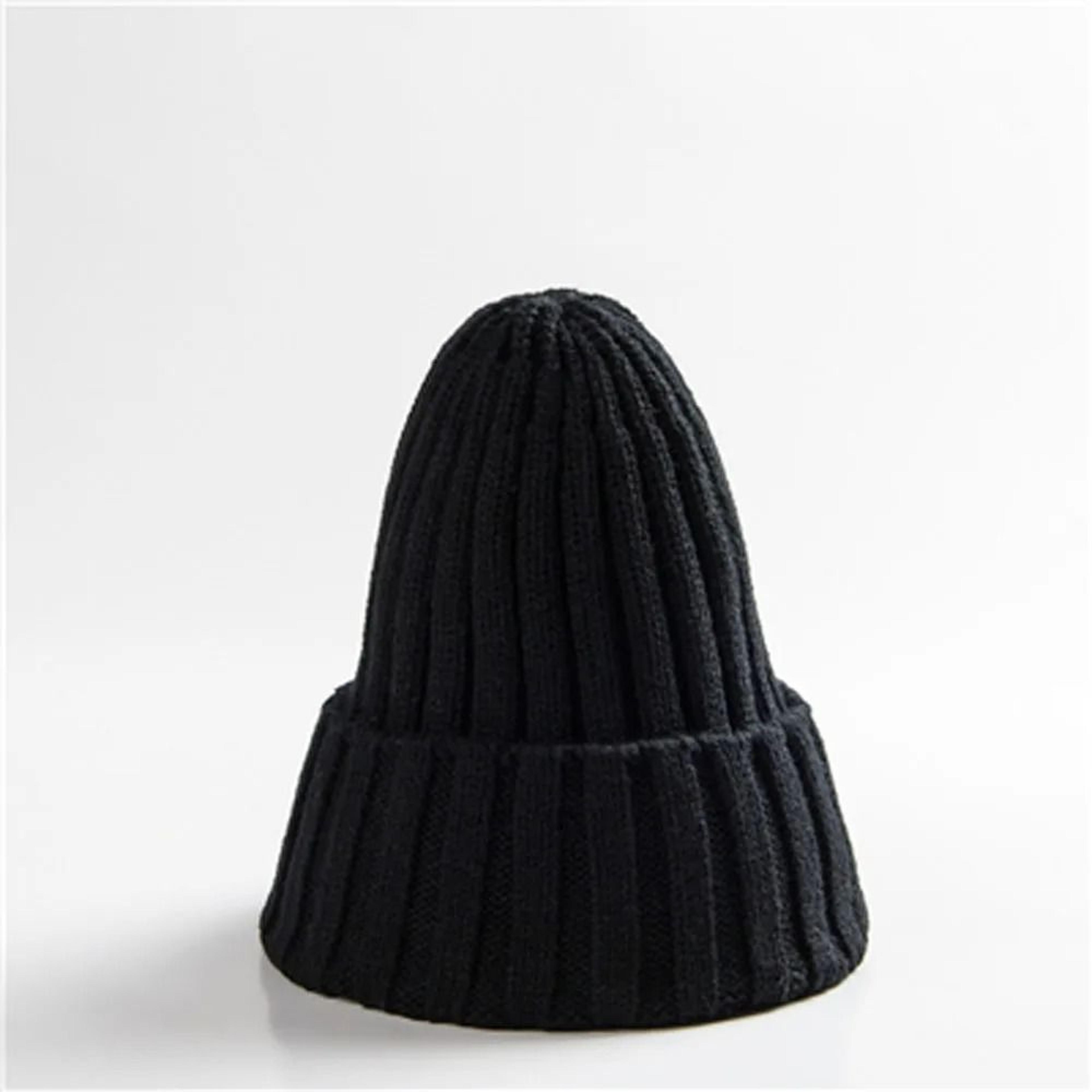 Cozy Unisex Rolled Edge Knit Beanie Hat For Winter Warmth 1