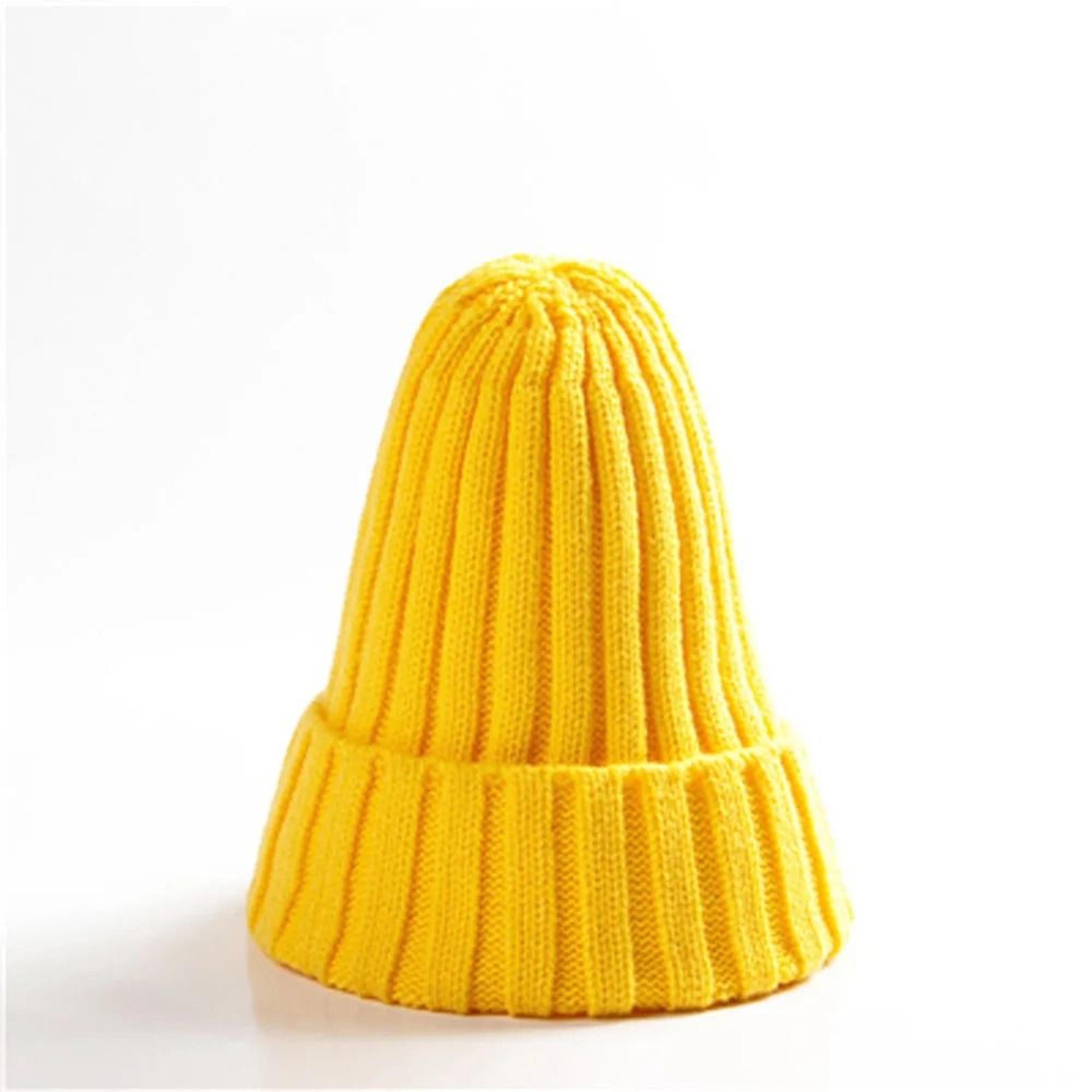 Cozy Unisex Rolled Edge Knit Beanie Hat For Winter Warmth 12
