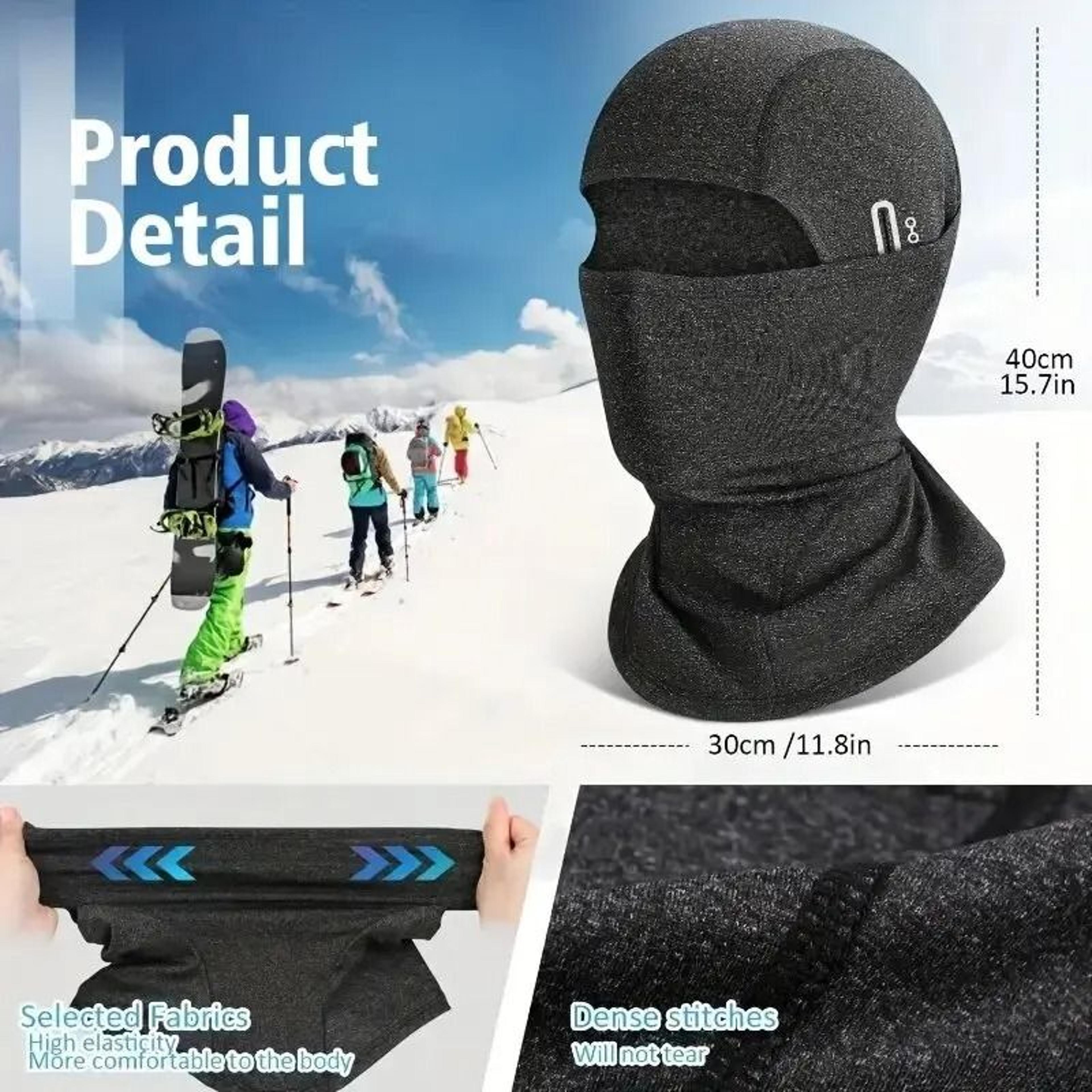 Thermal Fleece Balaclava Full Face Mask For Winter Cycling And Skiing 9