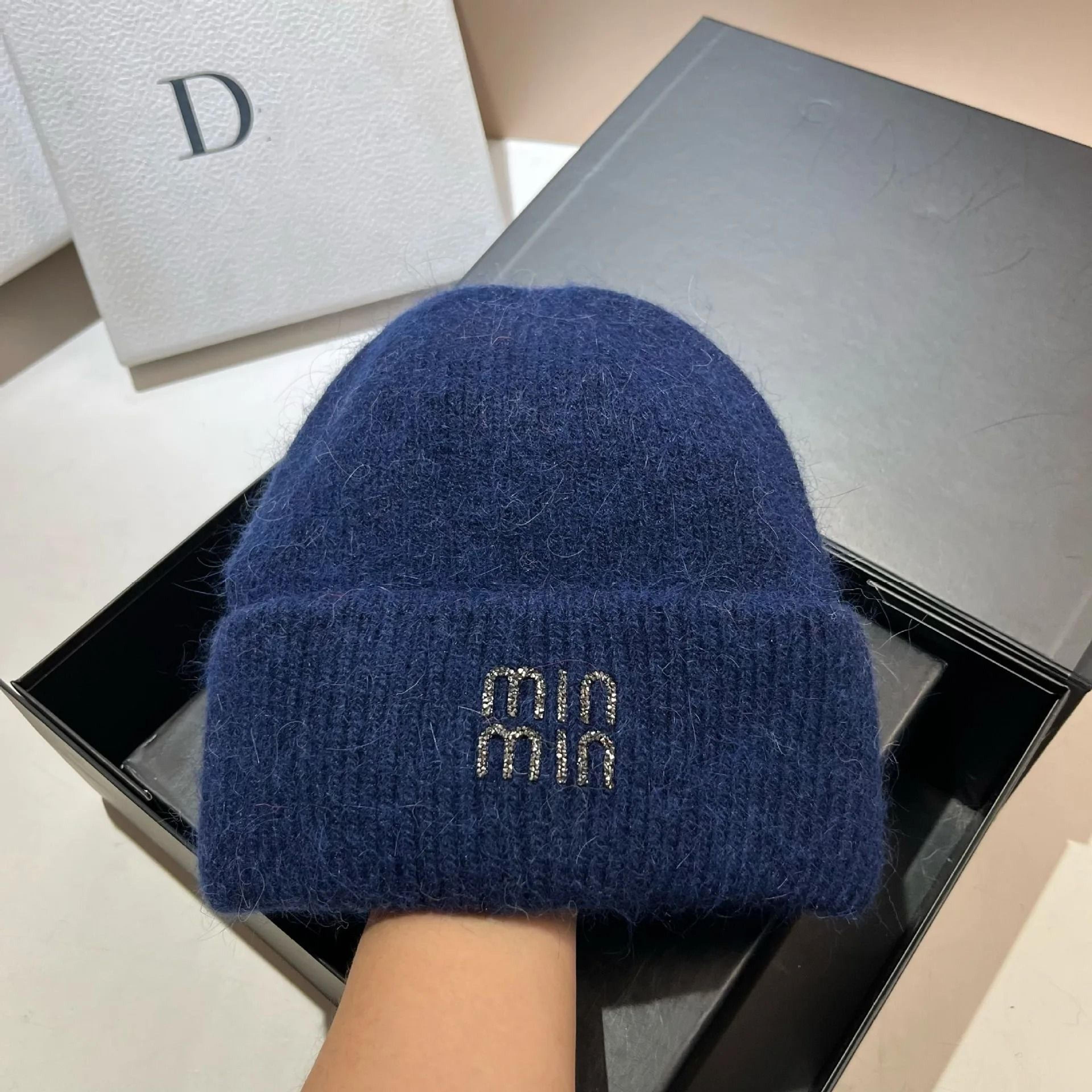 Cozy Korean Style Double Rolled Brim Knit Beanie For Winter Warmth 11