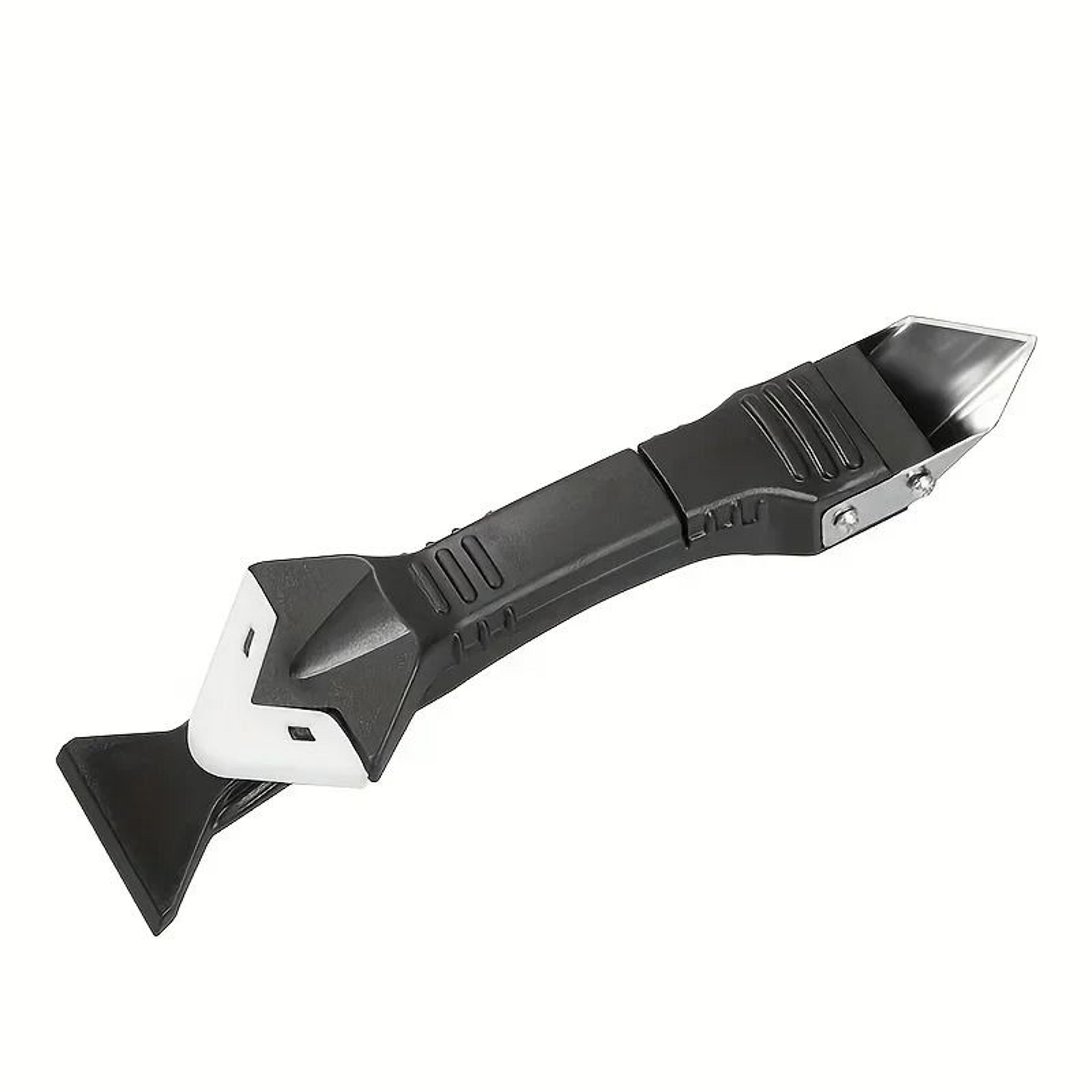 3 in 1 silicone caulking tool kit with stainless steel scraper