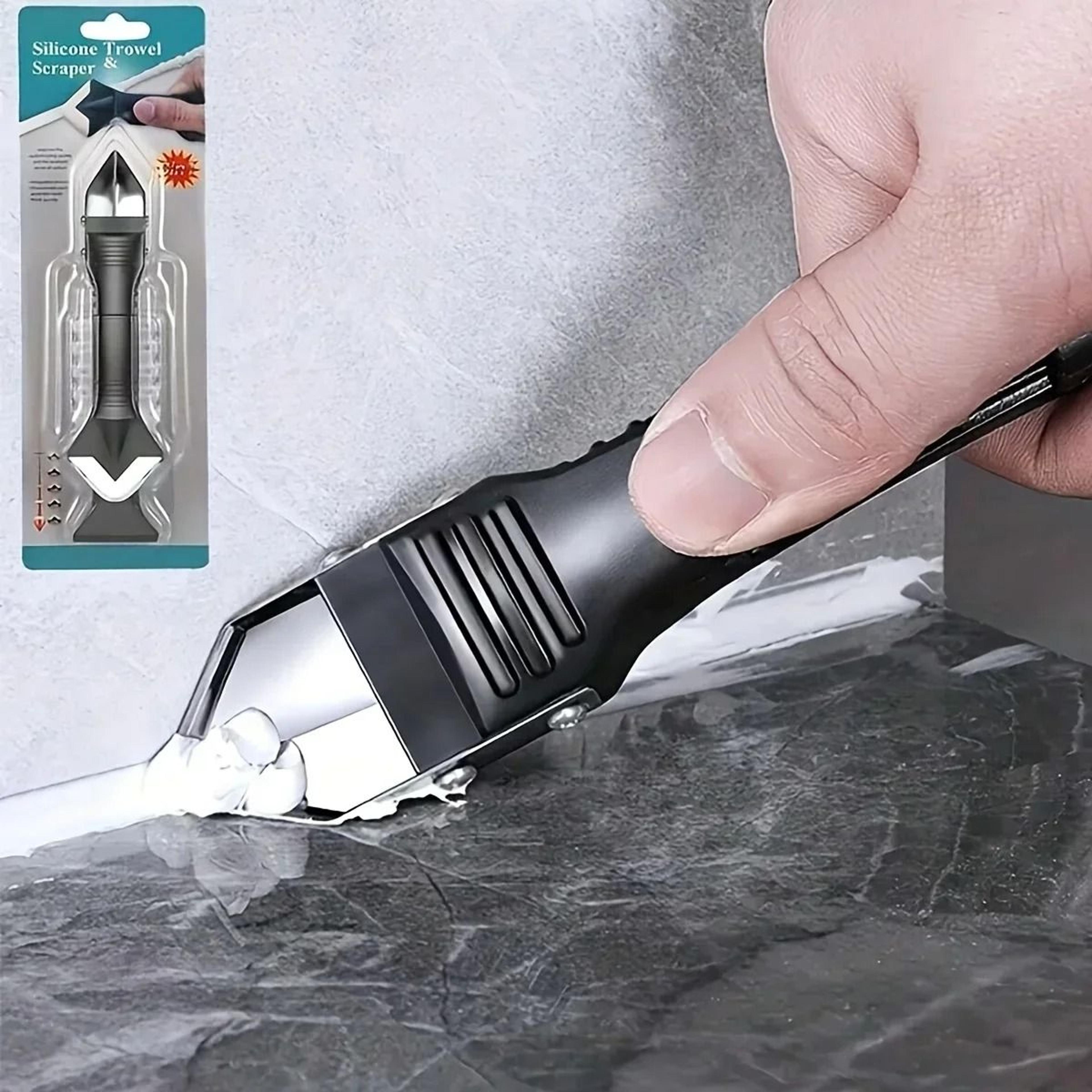 3 In 1 Silicone Caulking Tool Kit With Stainless Steel Scraper 3