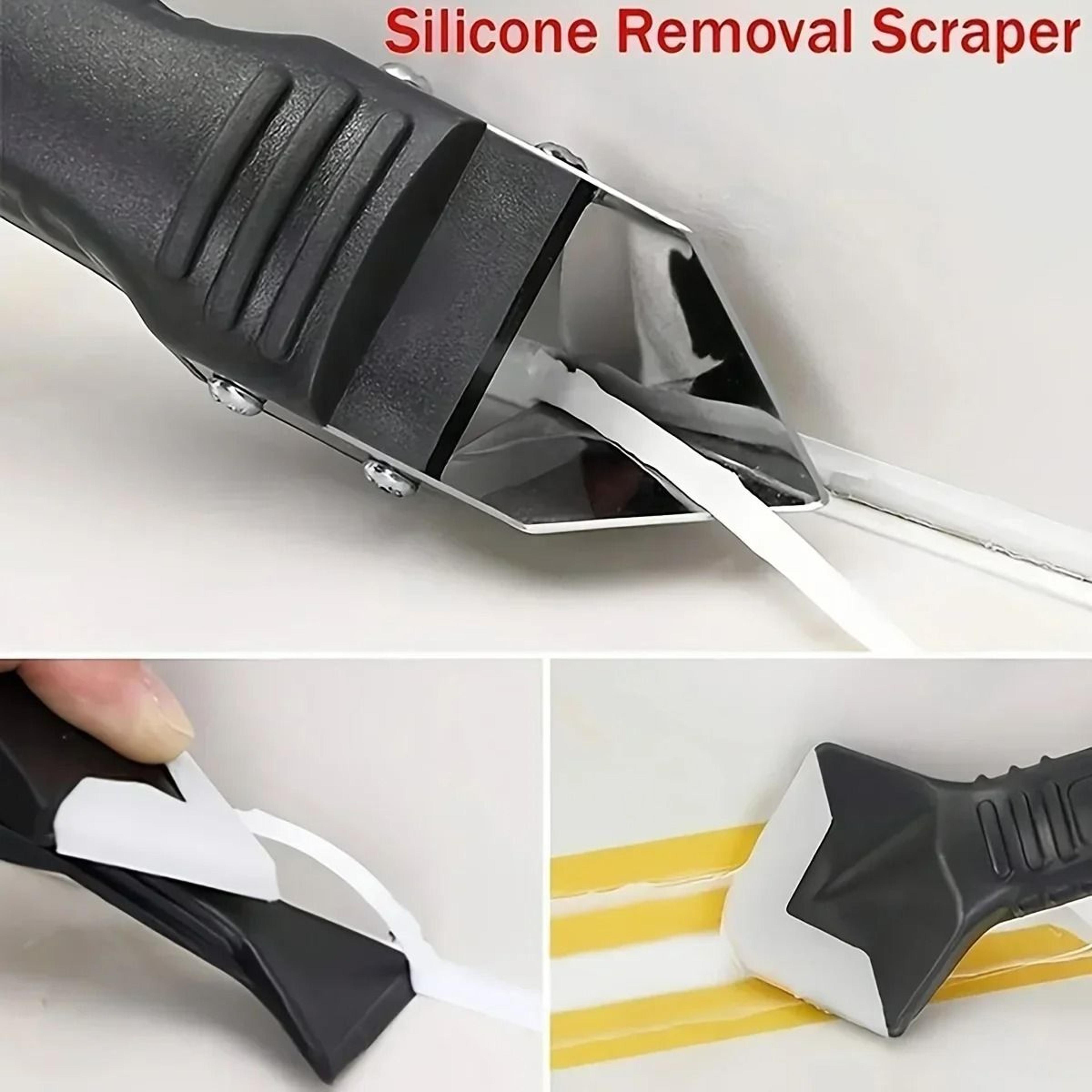 3 In 1 Silicone Caulking Tool Kit With Stainless Steel Scraper 5