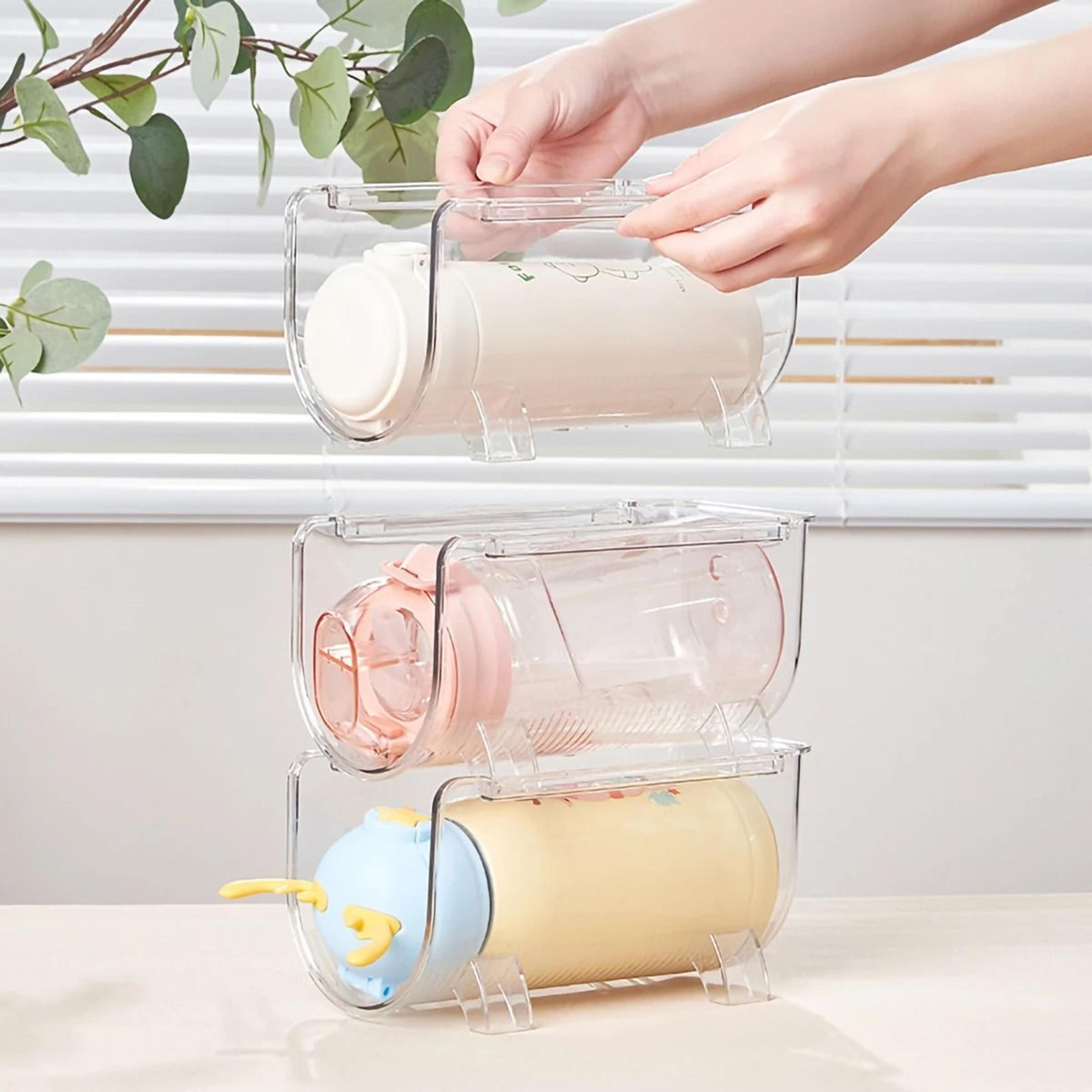 Transparent Stackable Mug Storage Rack Space Saving Cup And Bottle Organizer 5