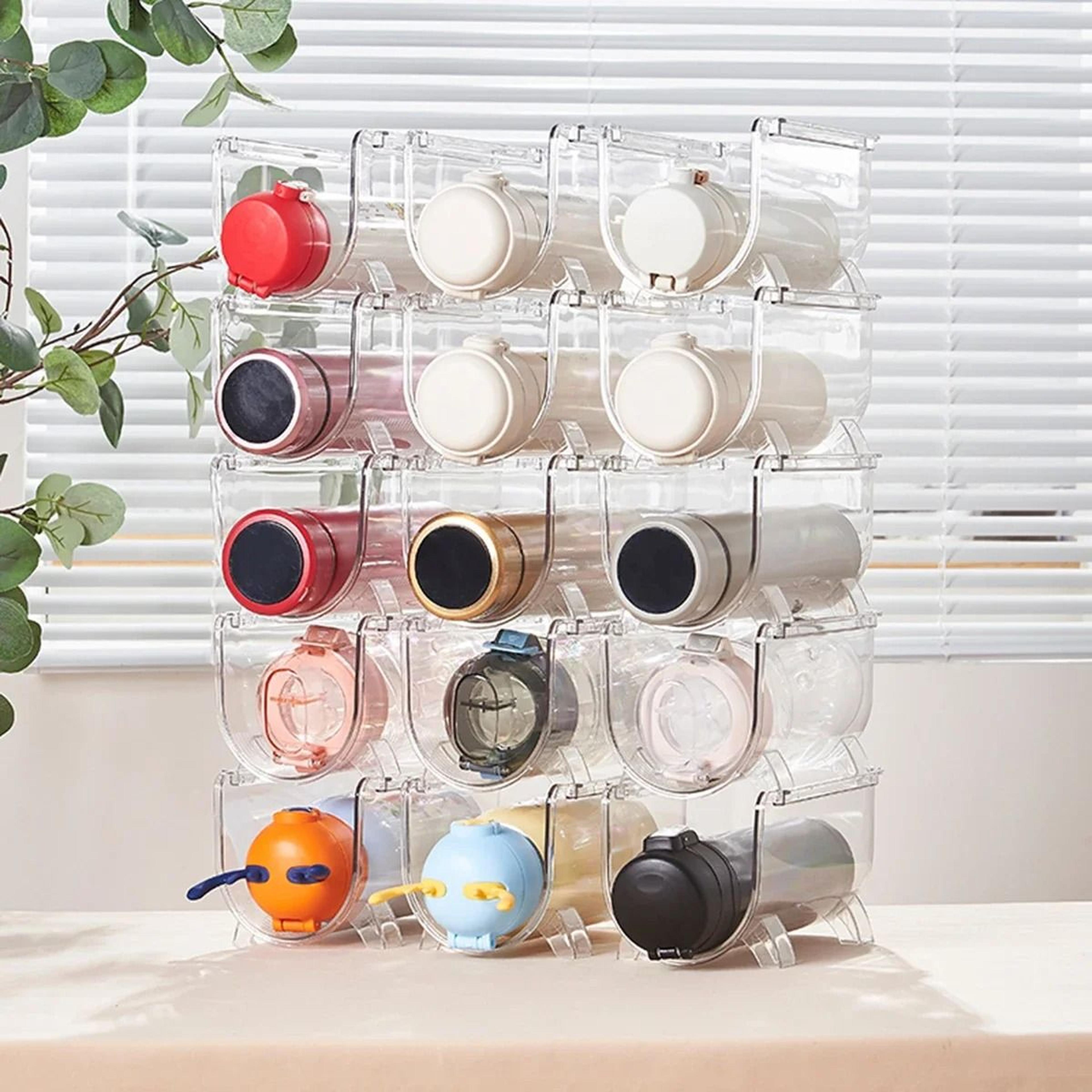 Transparent Stackable Mug Storage Rack Space Saving Cup And Bottle Organizer 4