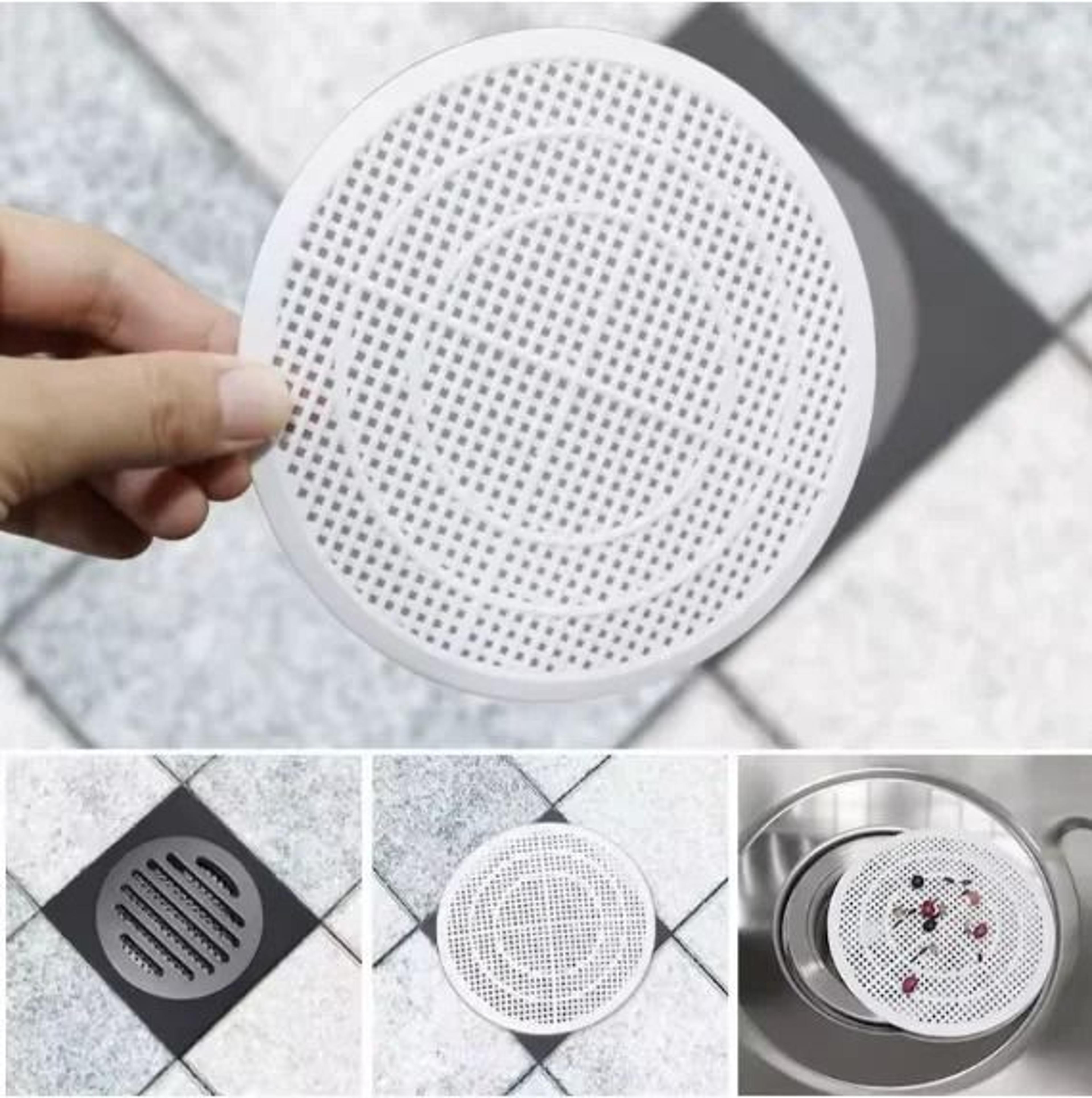 2 Pack Square Shower Drain Covers Hair Catcher For Clog Prevention 5