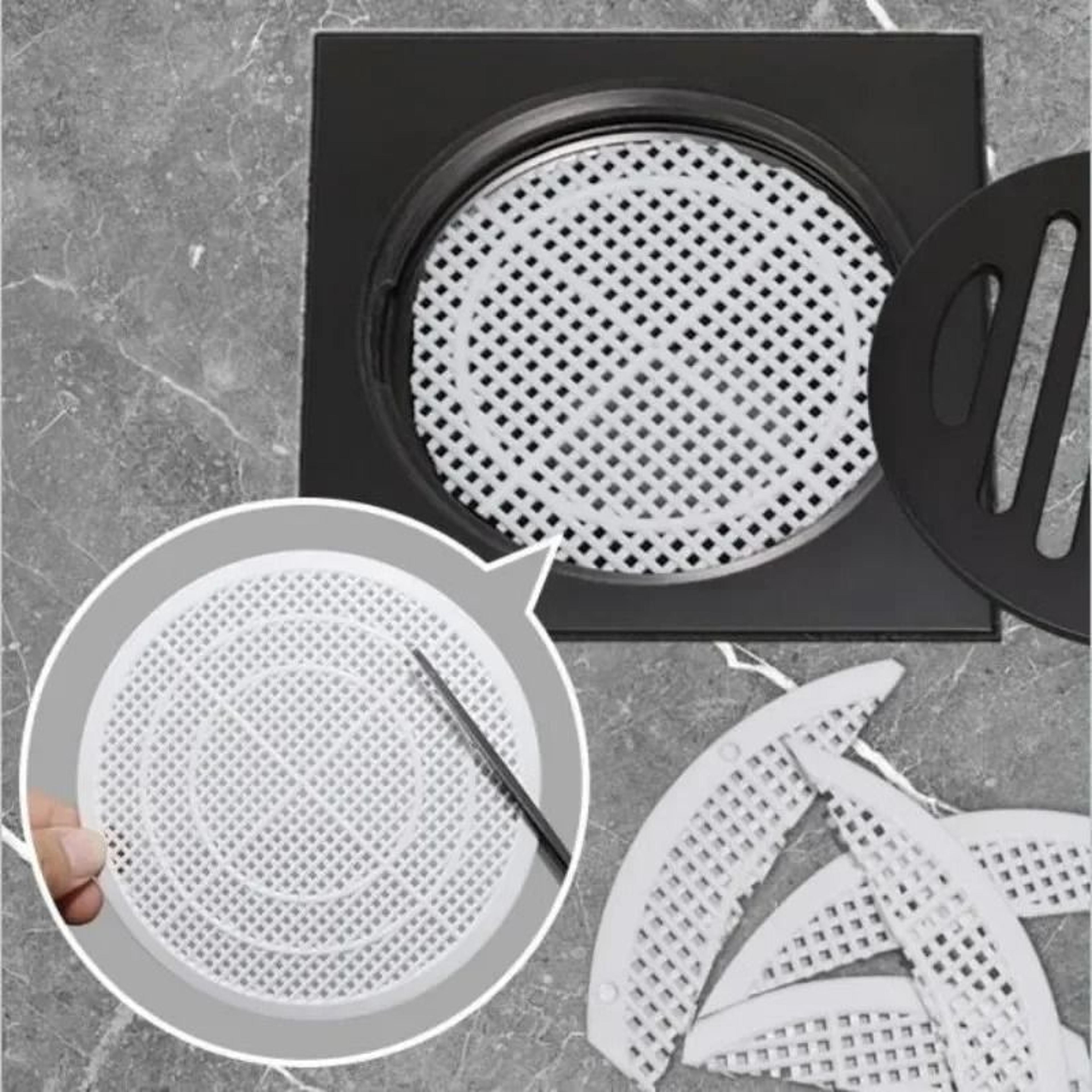 2 pack square shower drain covers hair catcher for clog prevention