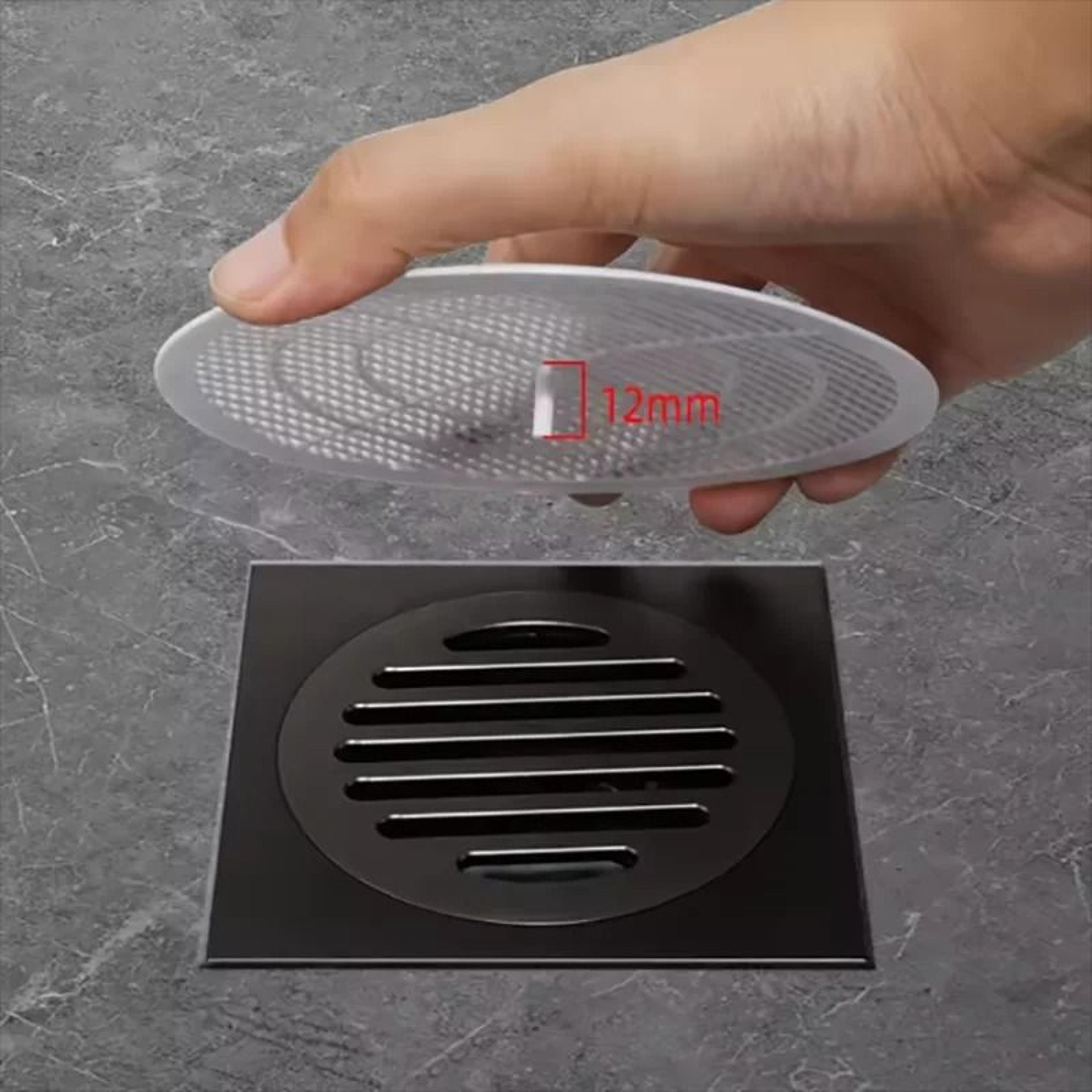 2 Pack Square Shower Drain Covers Hair Catcher For Clog Prevention 2