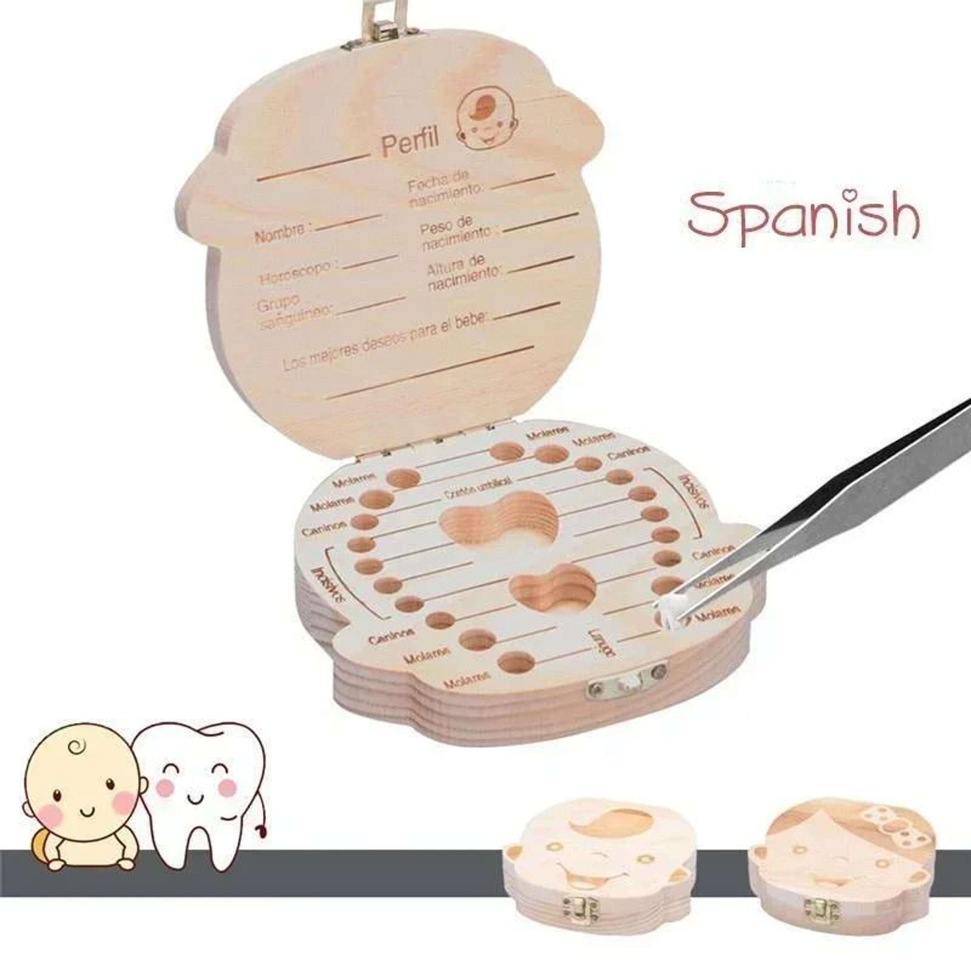 Wooden Baby Tooth Keepsake Box Childhood Memory Organizer For Boys Girls 4