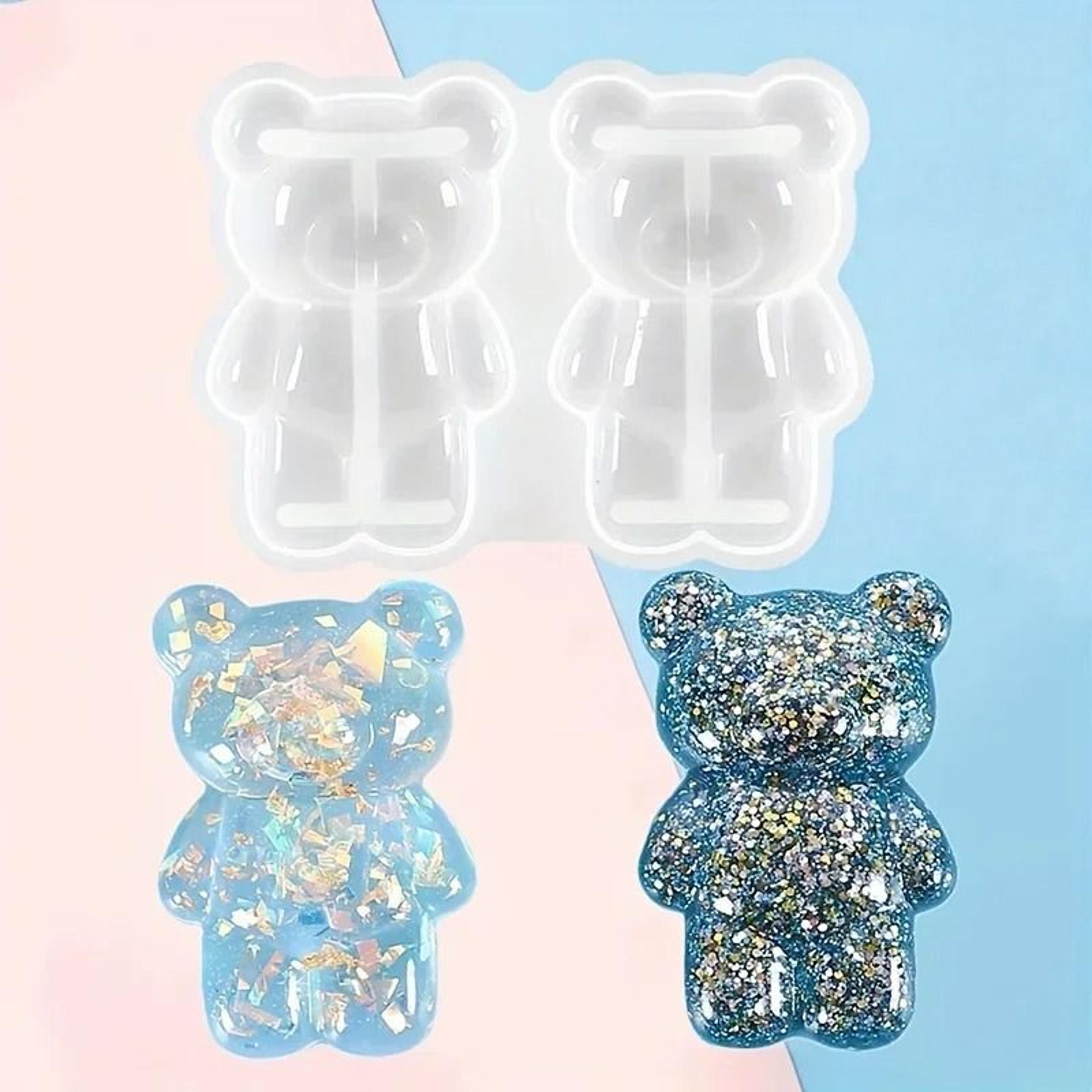 diy bear silicone resin mold for crystal figurines and crafts