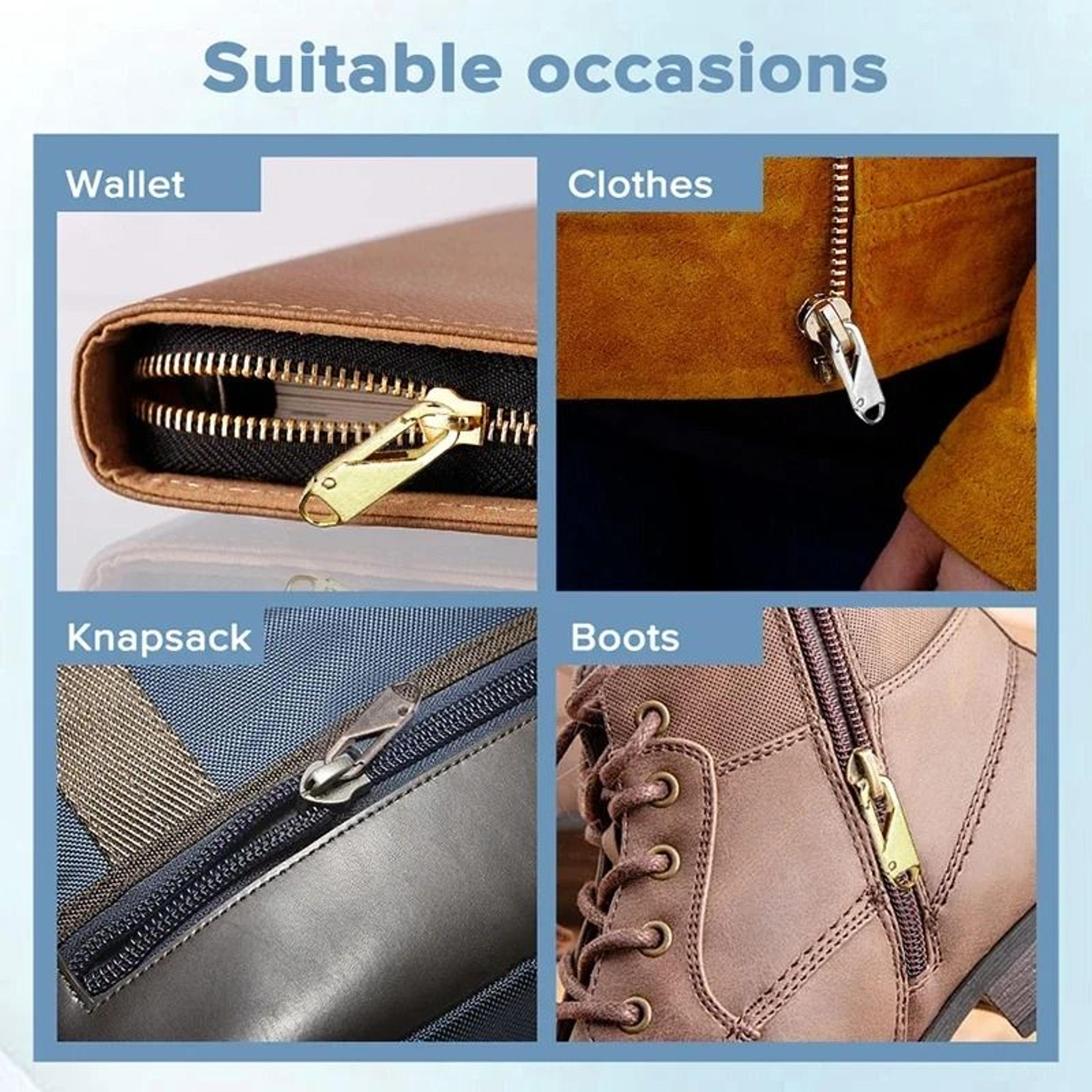 Universal Zipper Repair Kit Instant Replacement Slider For Bags Jackets Luggage 8