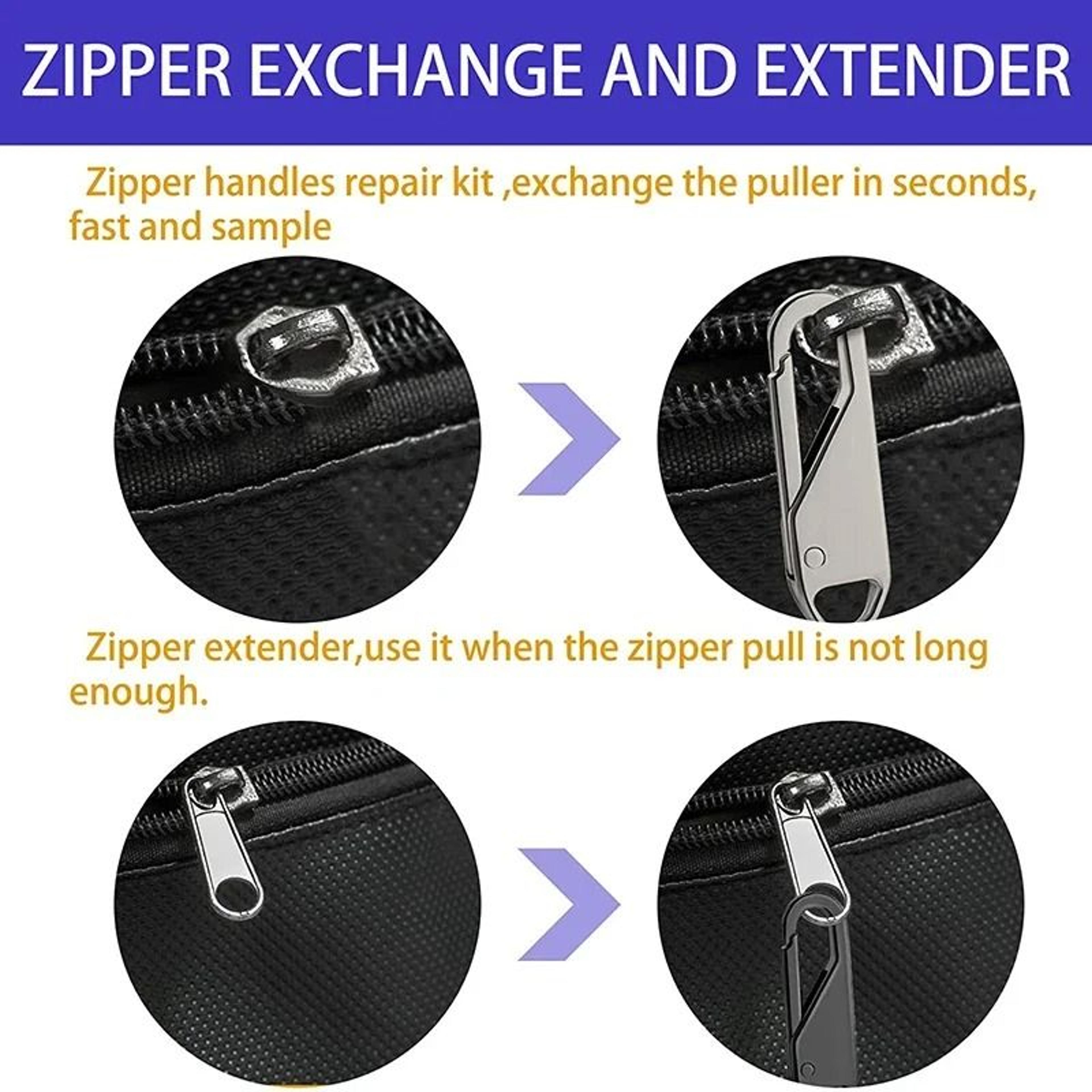 Universal Zipper Repair Kit Instant Replacement Slider For Bags Jackets Luggage 7