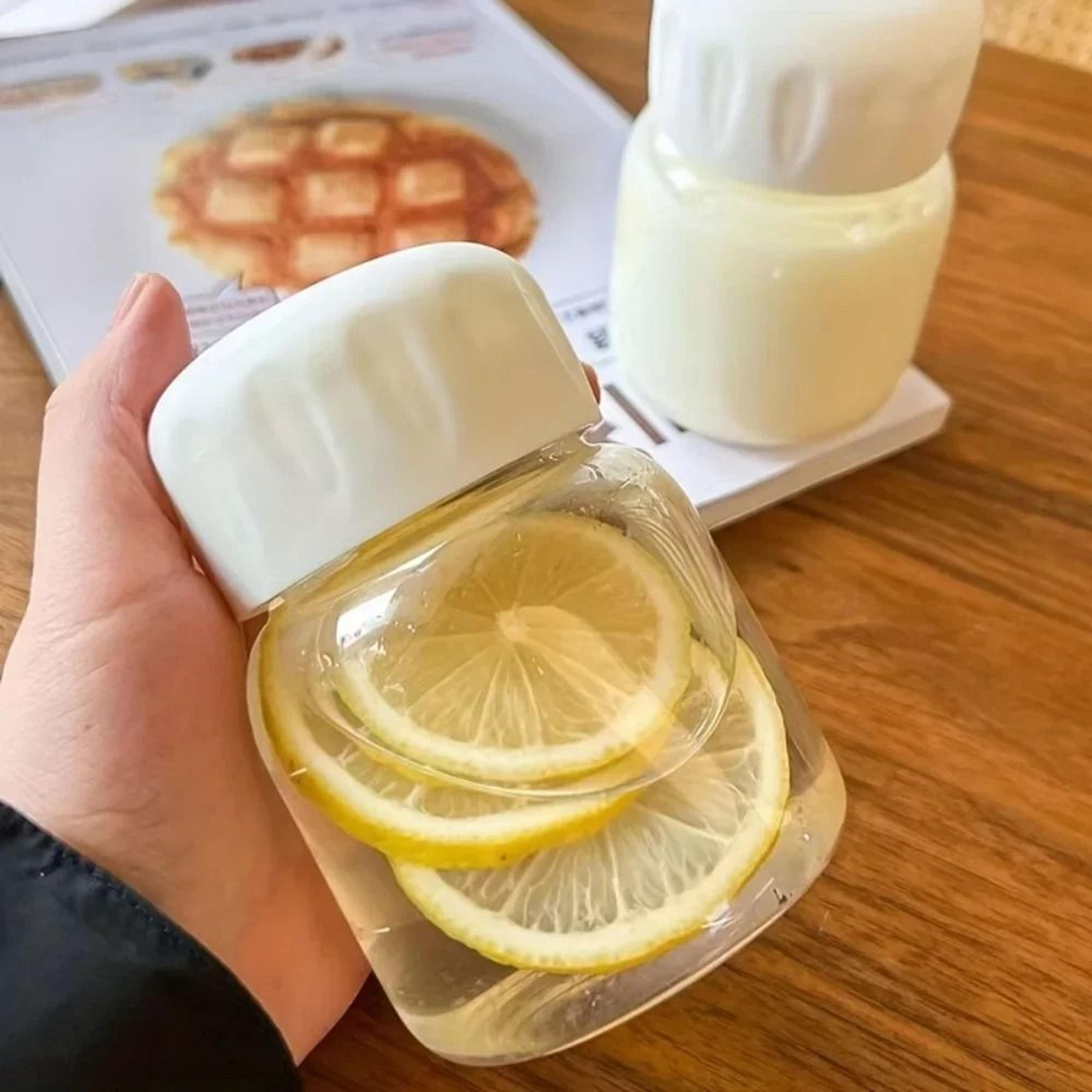10oz Mini Clear Plastic Water Bottle Portable Reusable Milk Drinking Cup 3