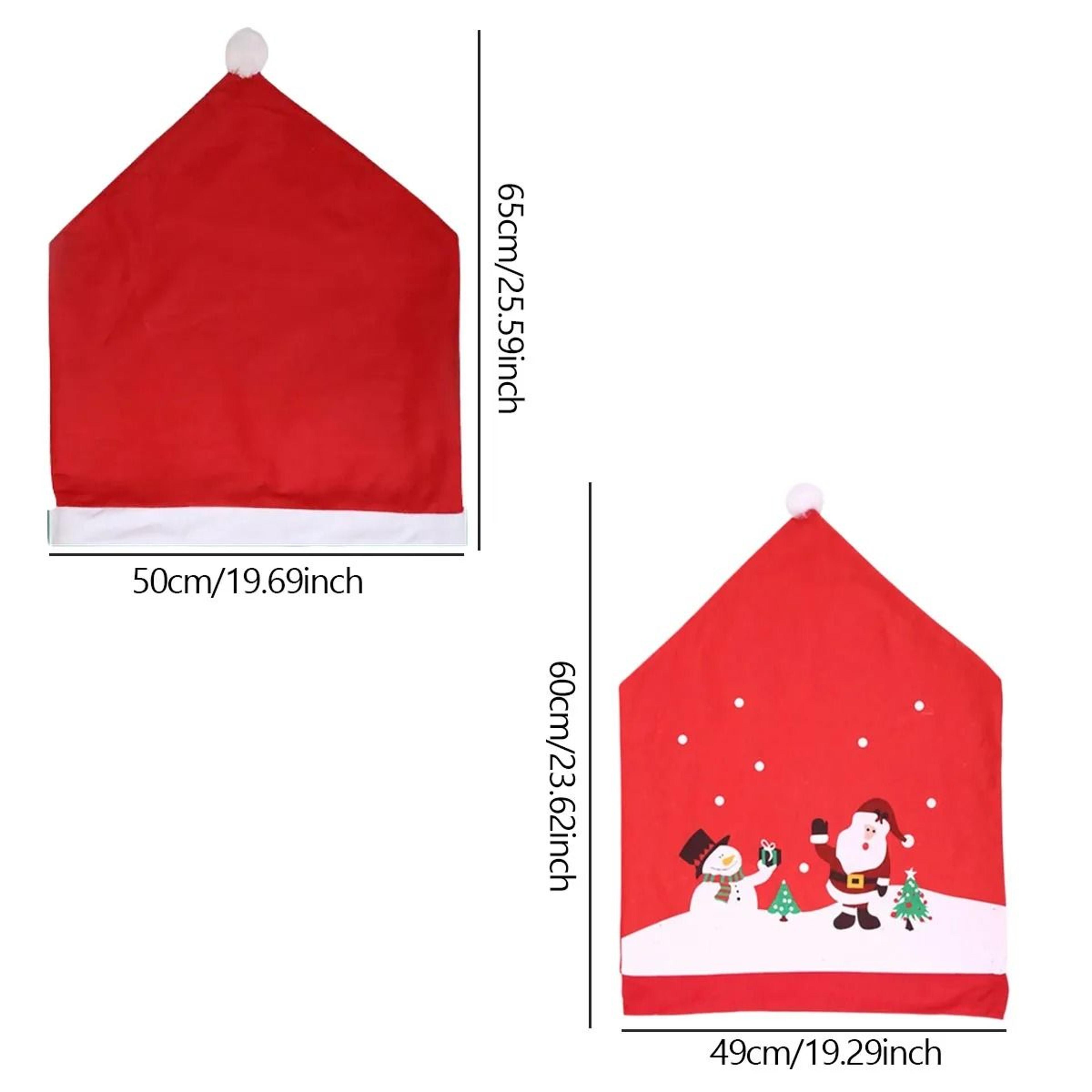 Festive Christmas Dining Chair Cover Holiday Party Home Decoration Chair Slipcover 3