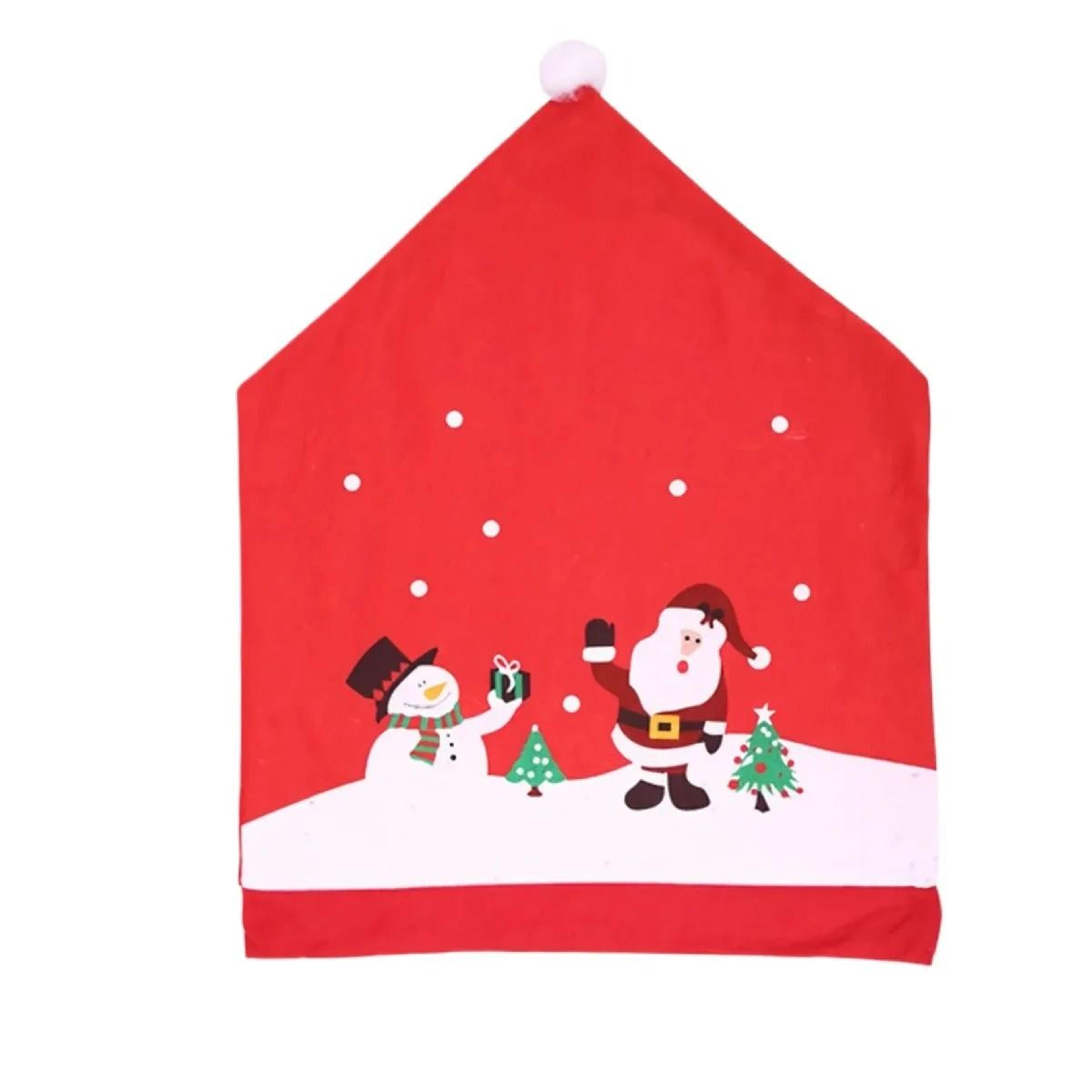 Festive Christmas Dining Chair Cover Holiday Party Home Decoration Chair Slipcover 2