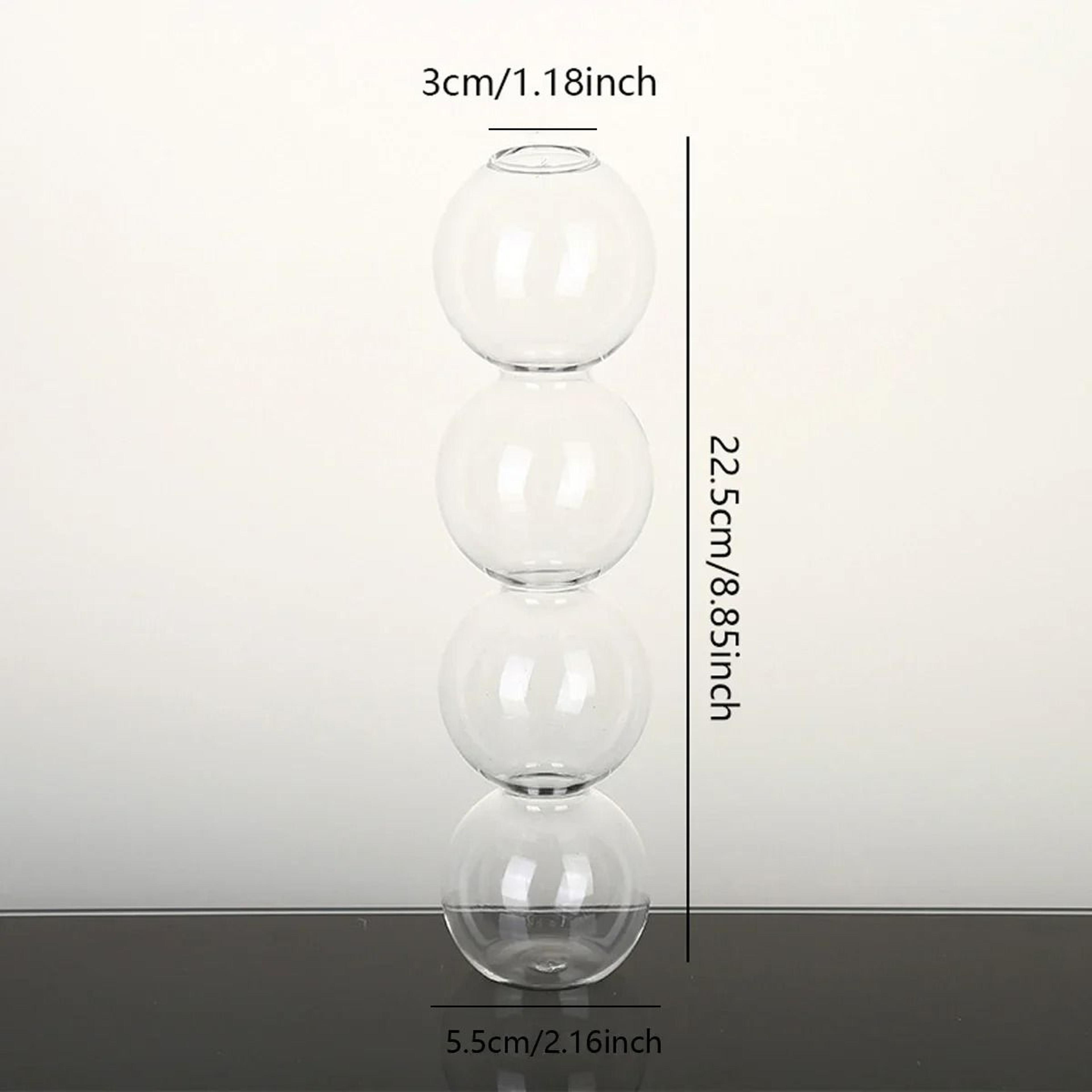 Colorful Glass Bubble Vase Creative Transparent Flower Holder For Modern Home Decor 1