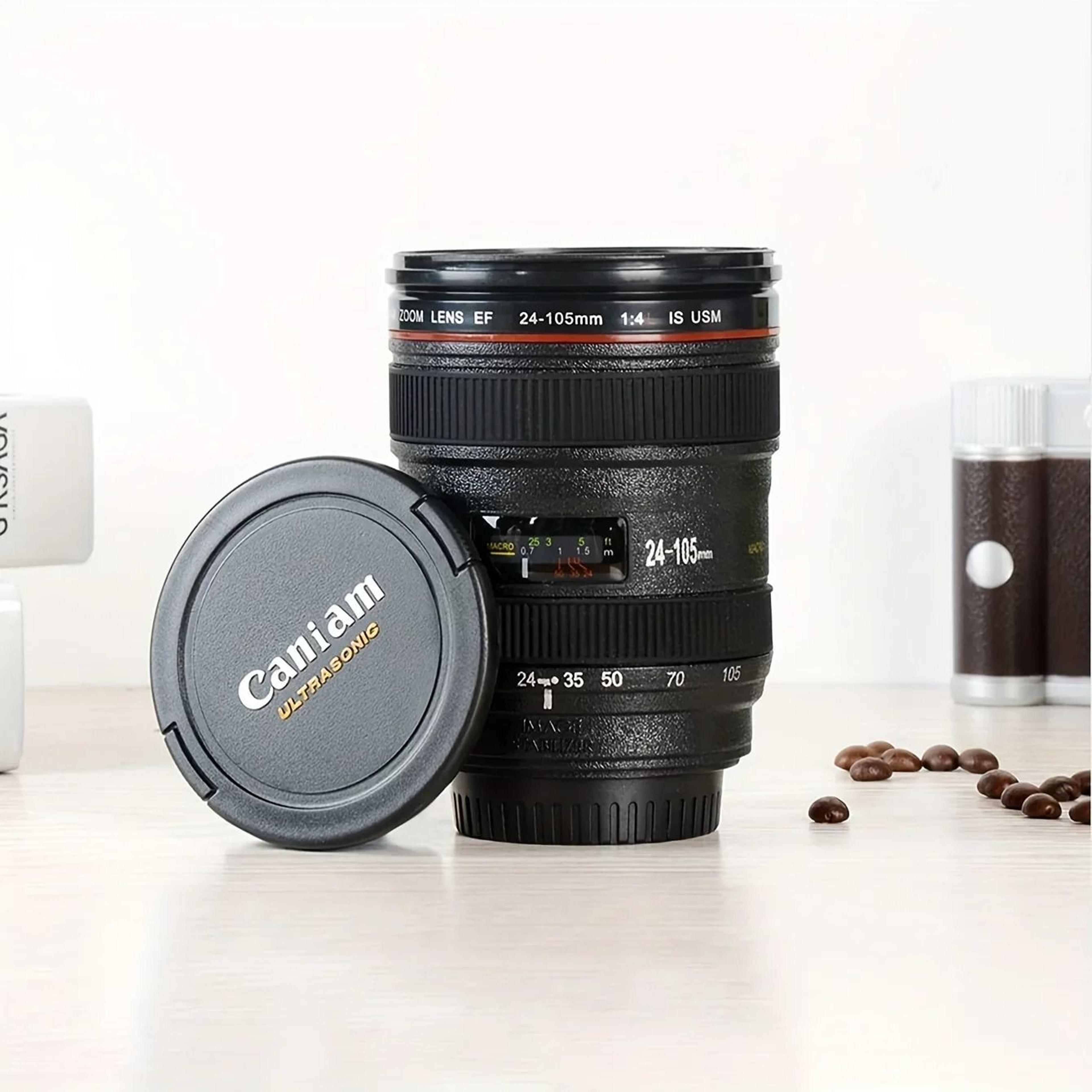 camera lens coffee mug stainless steel photography cup for everyday drinks