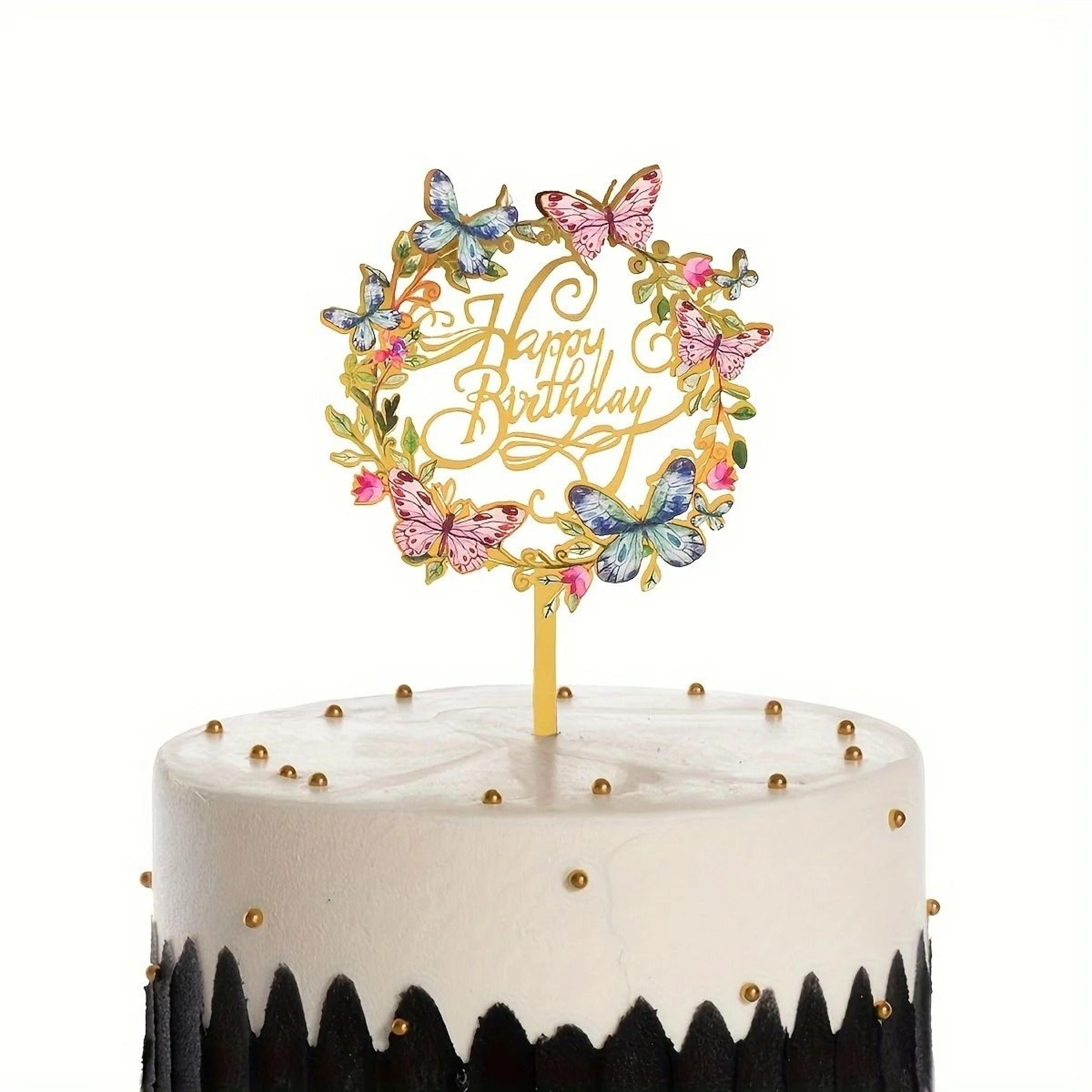 Happy Birthday Cake Topper Decorative Insert Pick For Party Cake Decorations 3