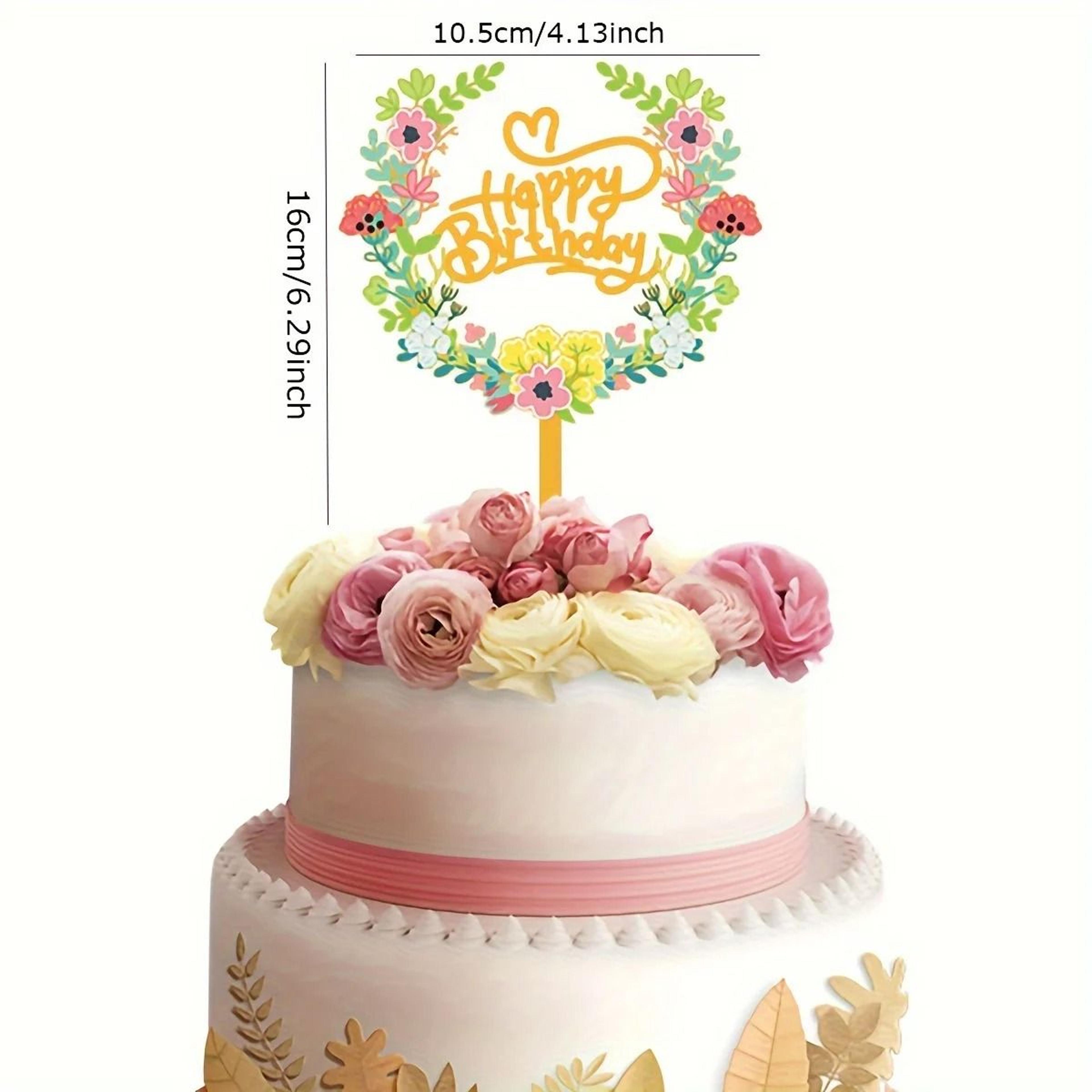 Happy Birthday Cake Topper Decorative Insert Pick For Party Cake Decorations 1