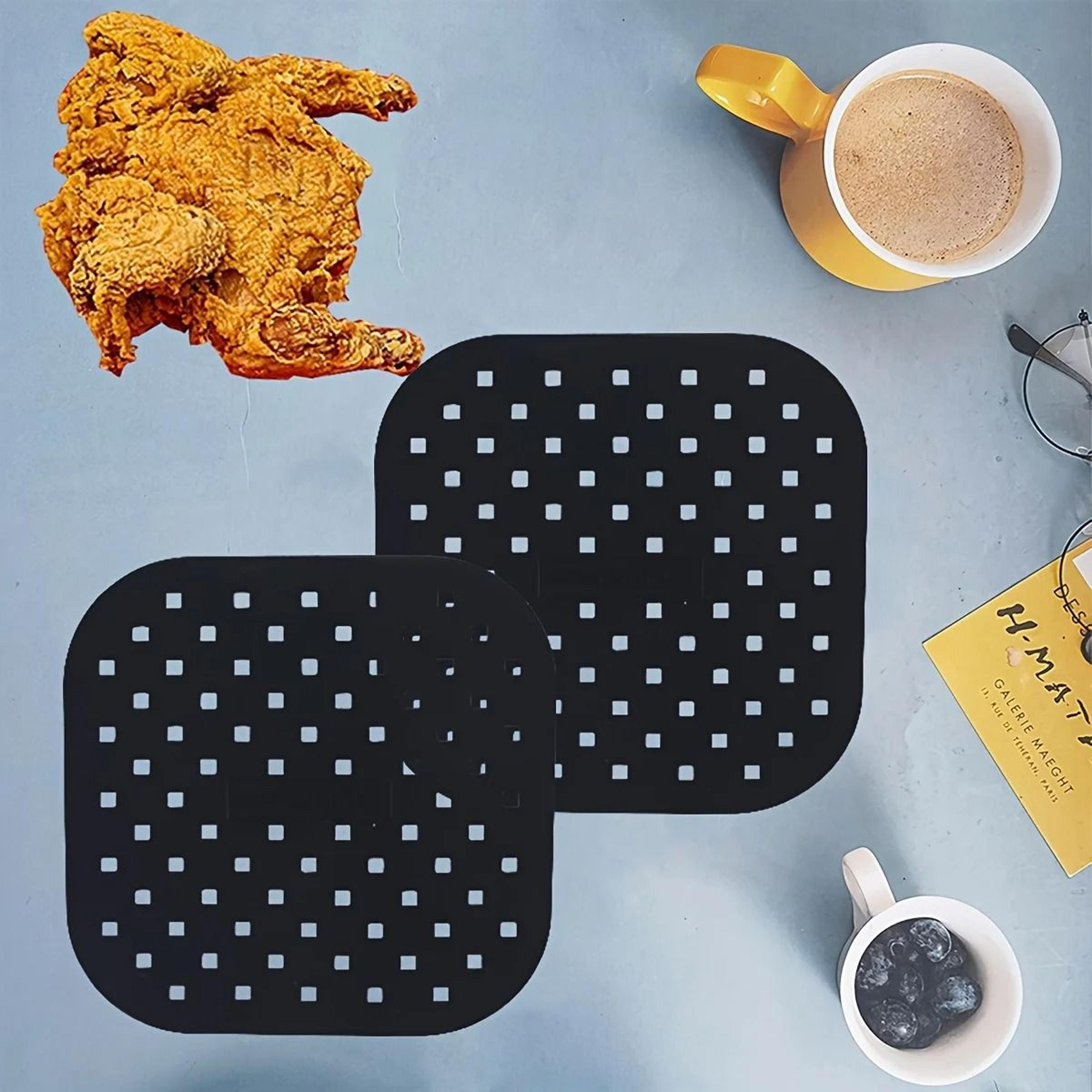 reusable silicone air fryer liner nonstick baking tray for easy kitchen cleanup