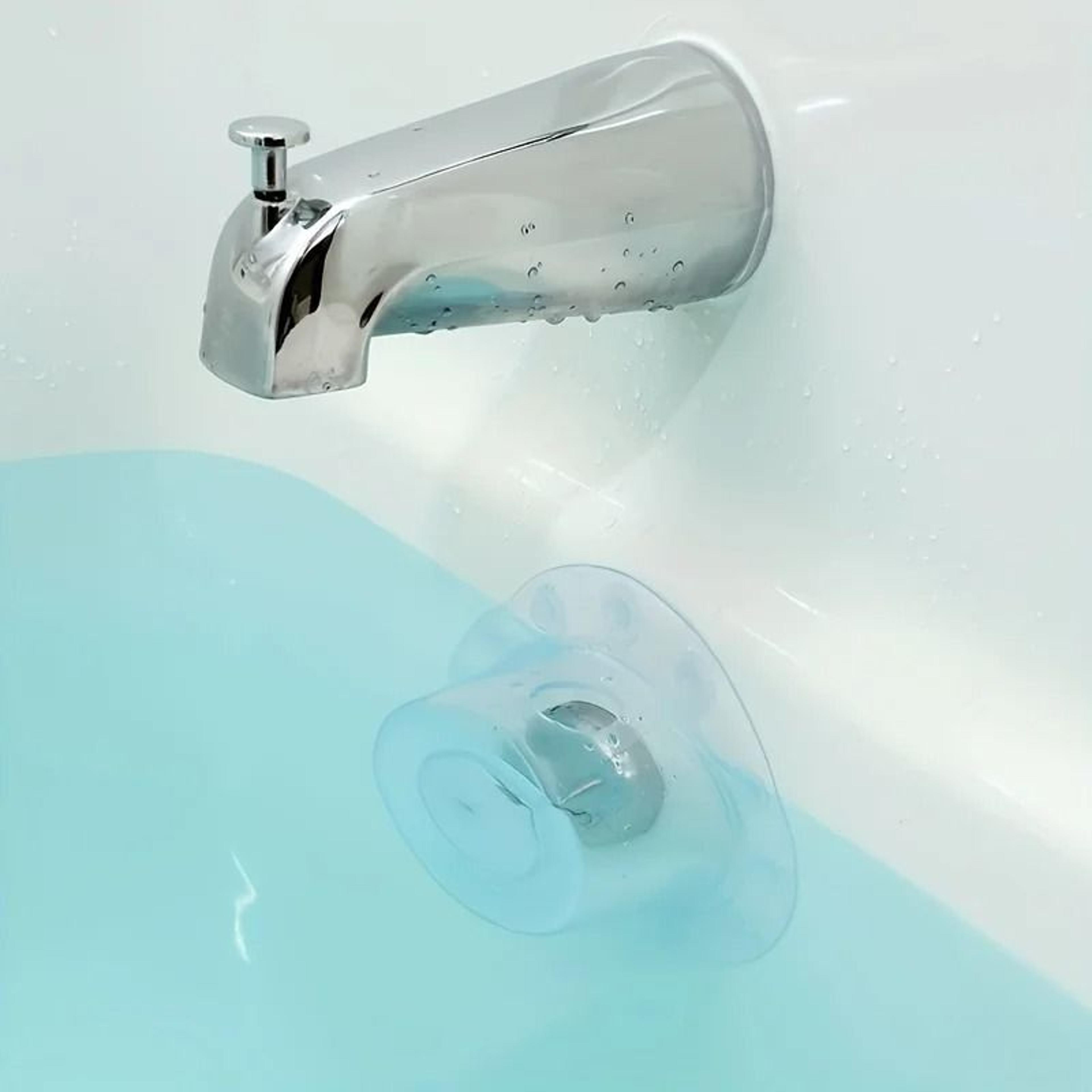 Bathtub Overflow Drain Cover With Suction Cups For Deeper Relaxing Baths 9