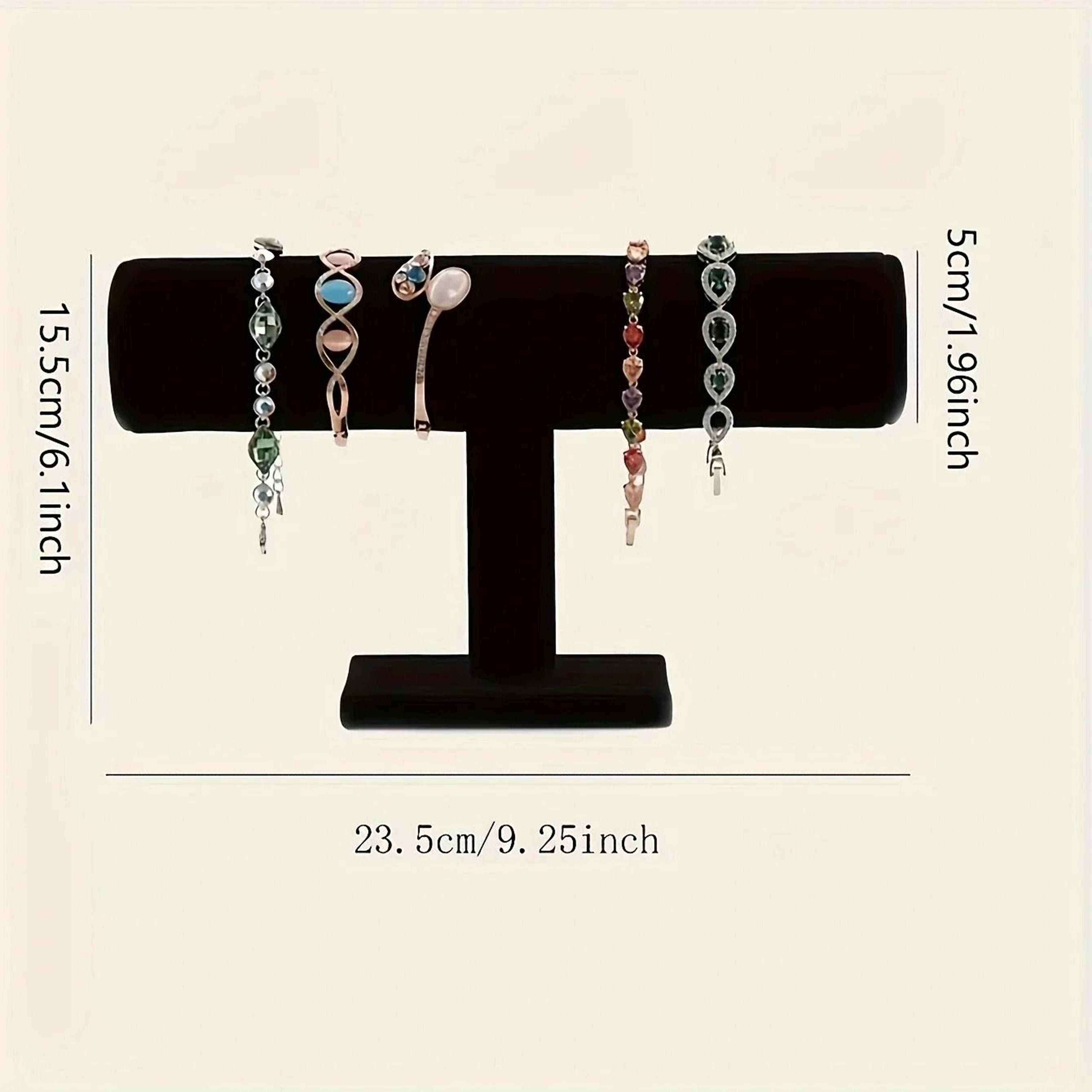 Elegant Velvet Bracelet Display Stand Jewelry Organizer Rack For Watches And Bangles 4
