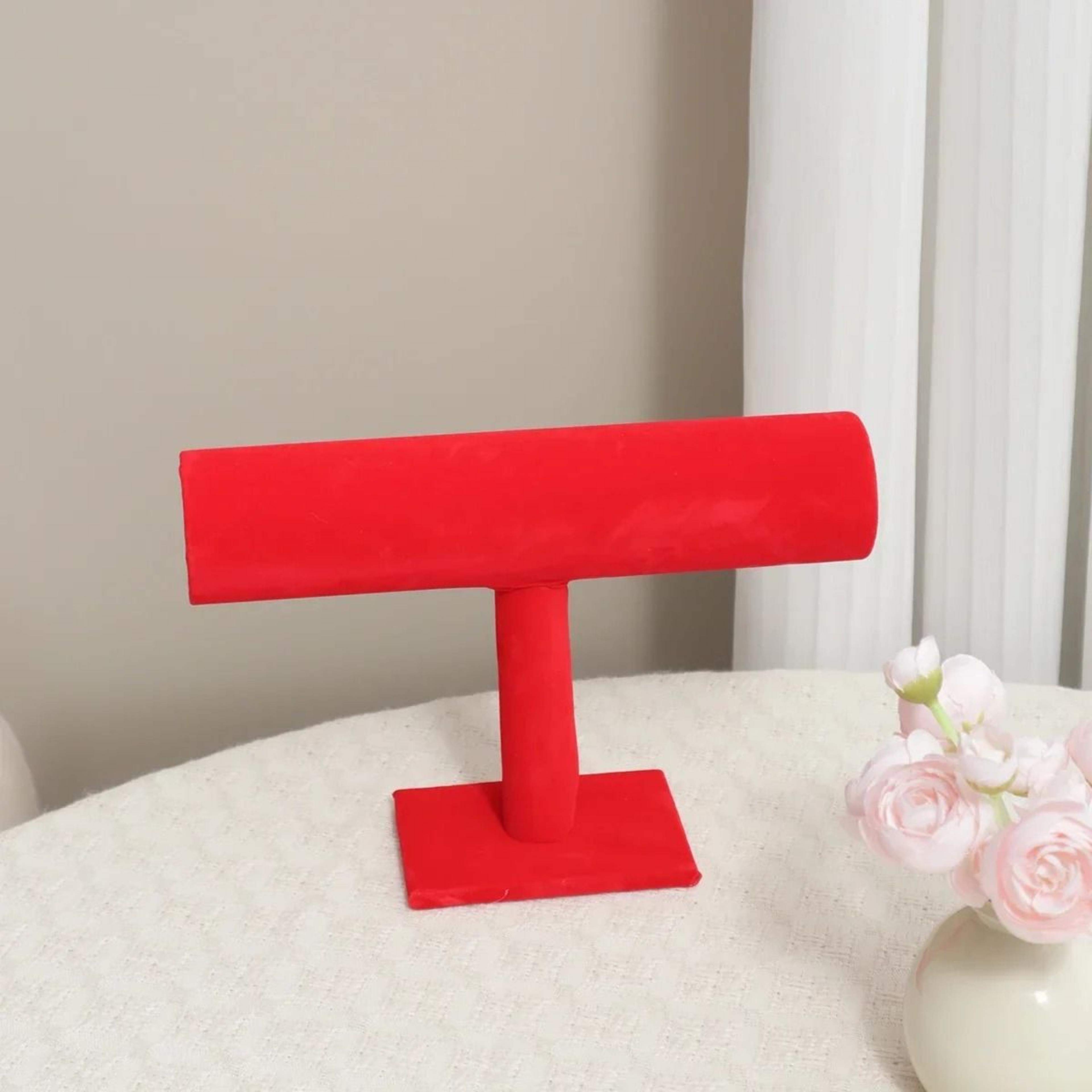 Elegant Velvet Bracelet Display Stand Jewelry Organizer Rack For Watches And Bangles 2