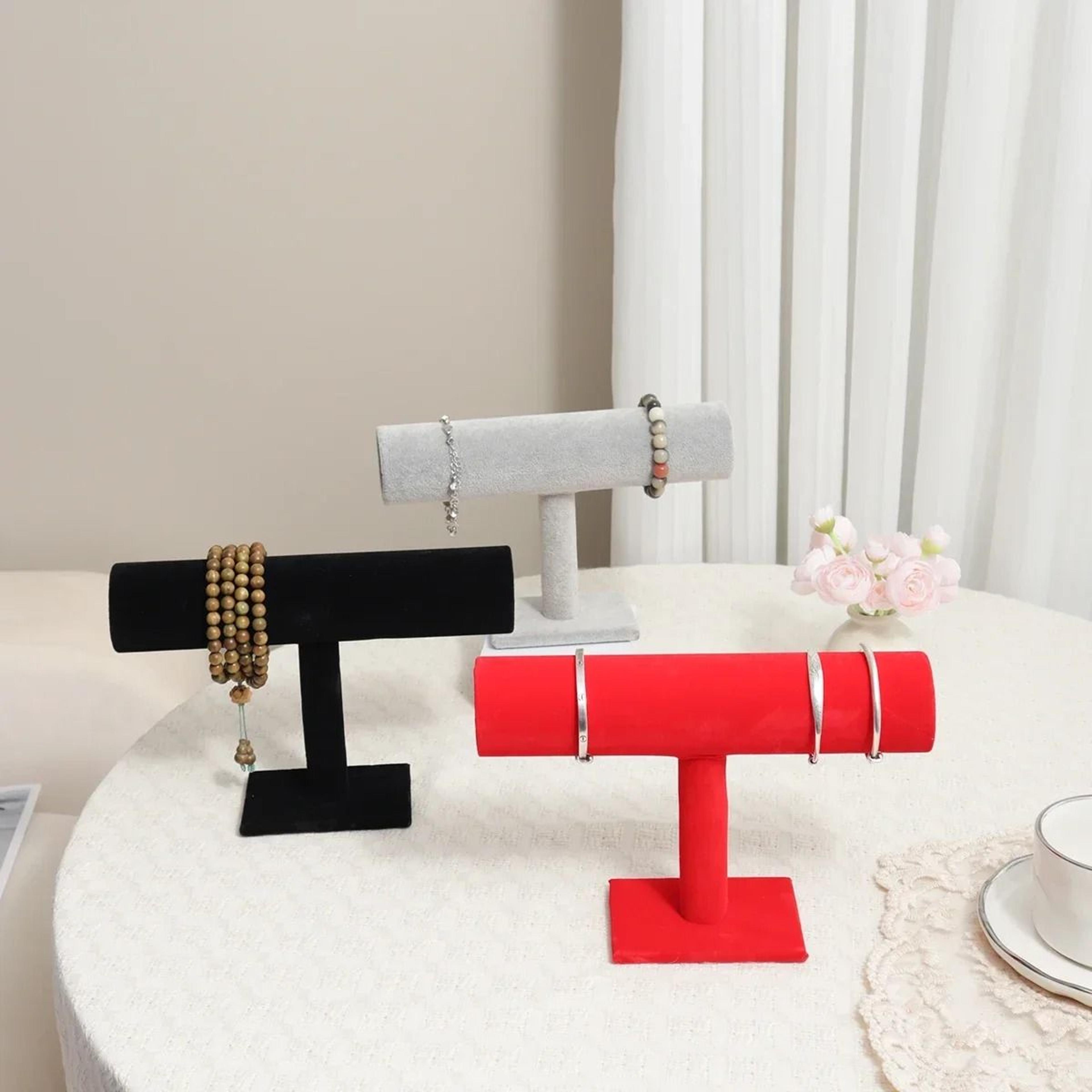 Elegant Velvet Bracelet Display Stand Jewelry Organizer Rack For Watches And Bangles 7