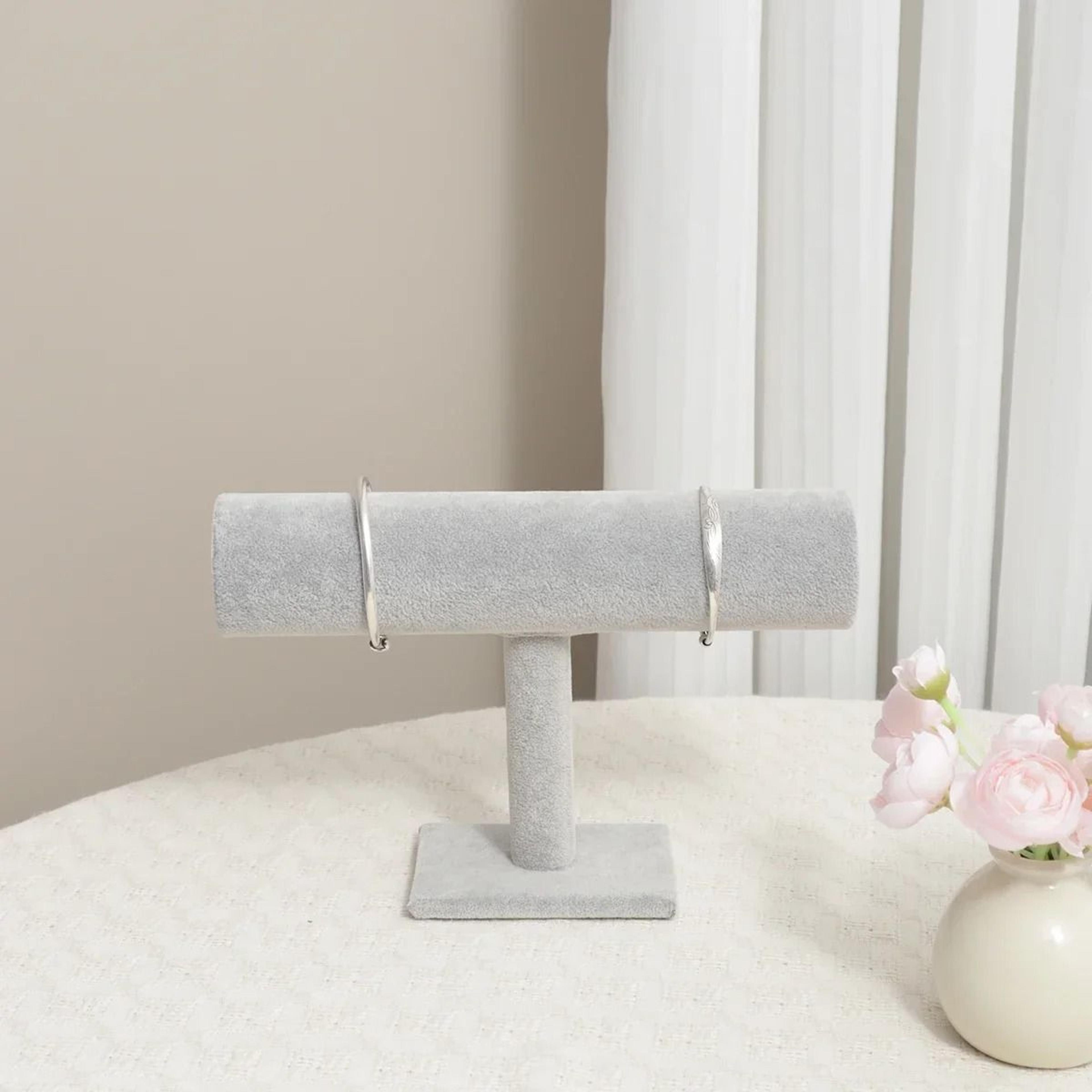 Elegant Velvet Bracelet Display Stand Jewelry Organizer Rack For Watches And Bangles 3