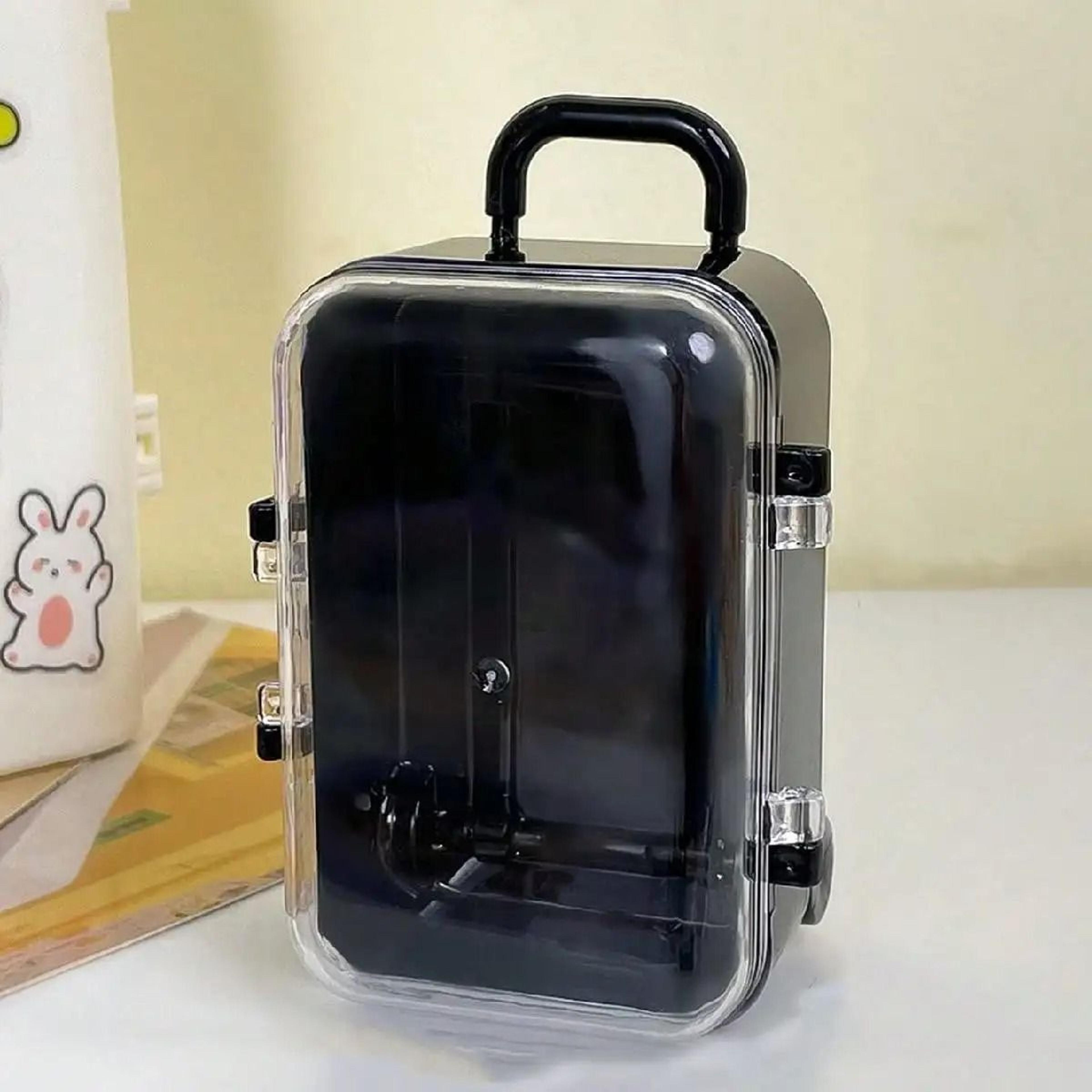 17cm Mini Transparent Trolley Suitcase Storage Box For Doll Clothes And Accessories 2