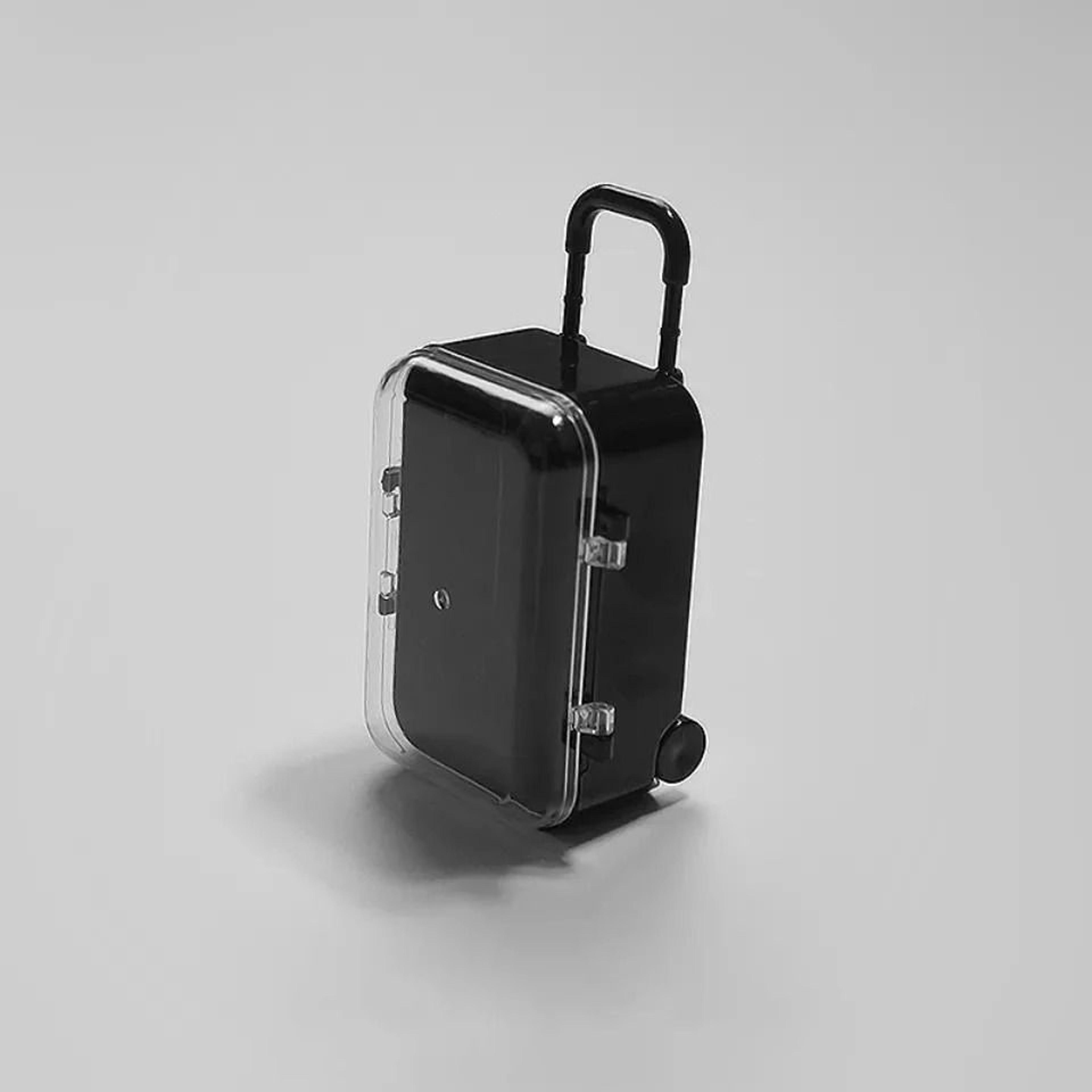 17cm Mini Transparent Trolley Suitcase Storage Box For Doll Clothes And Accessories 4