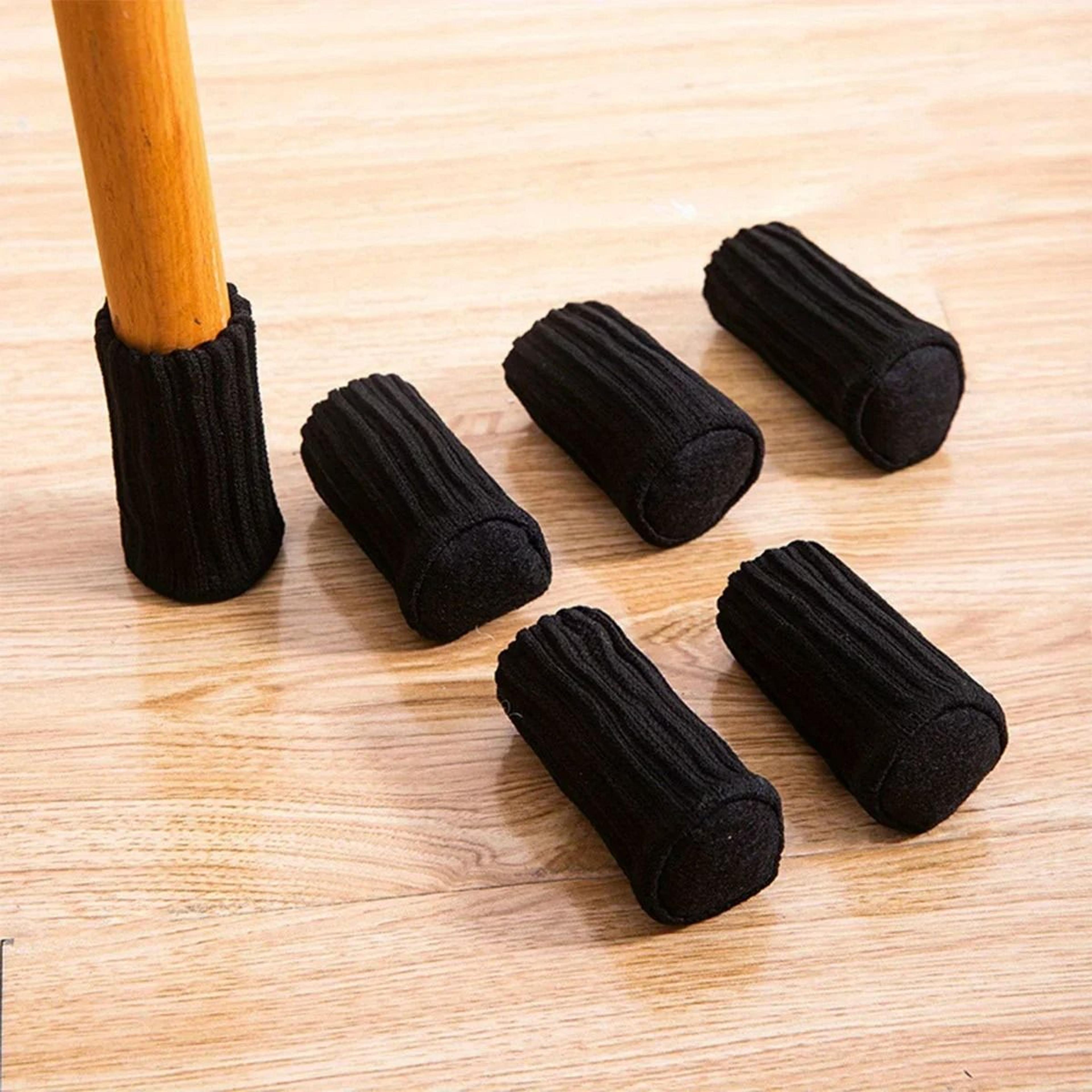 4 pack knitted chair leg socks anti slip furniture floor protector covers