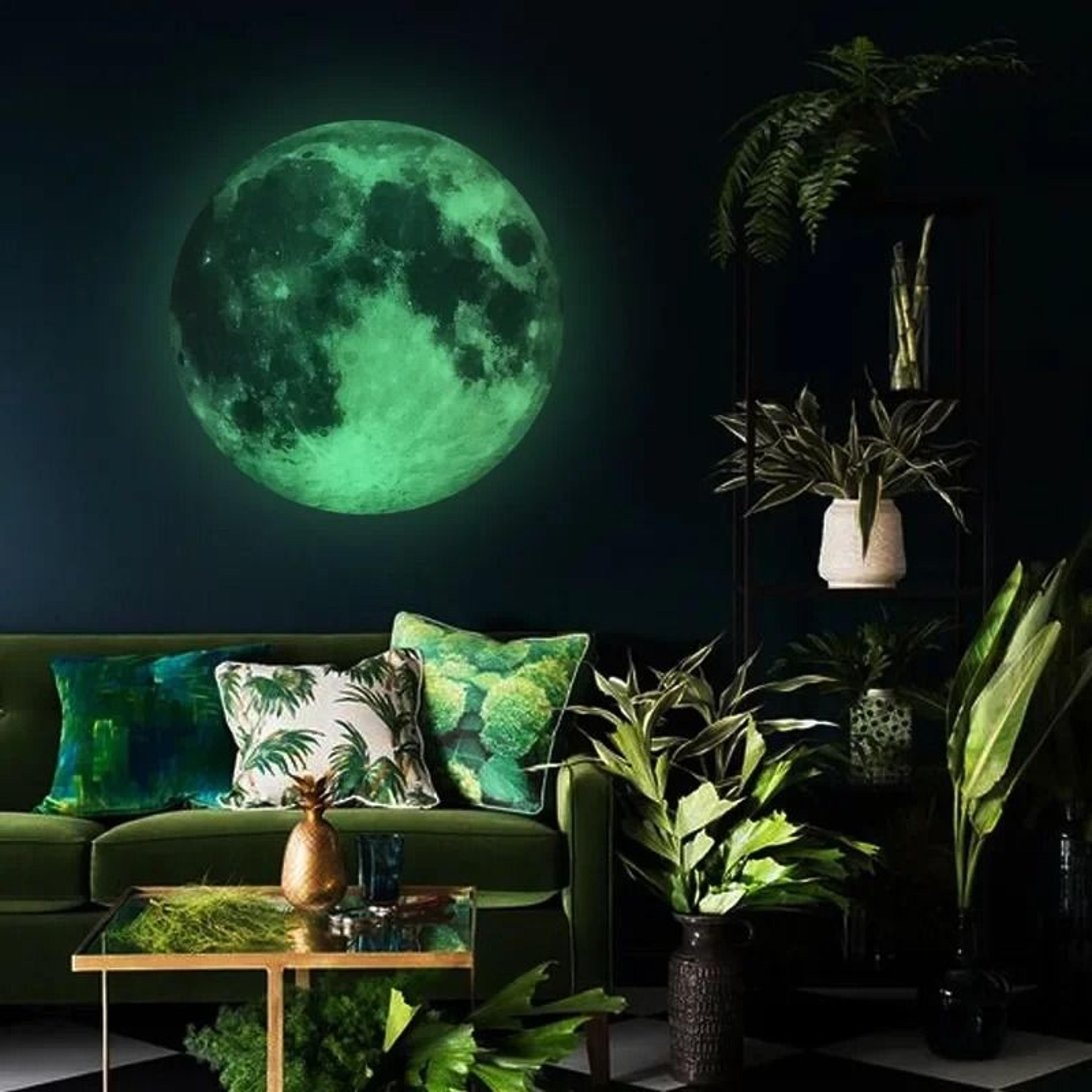 Glow In The Dark Moon Stars Earth Wall Stickers For Kids Bedroom Decor 3