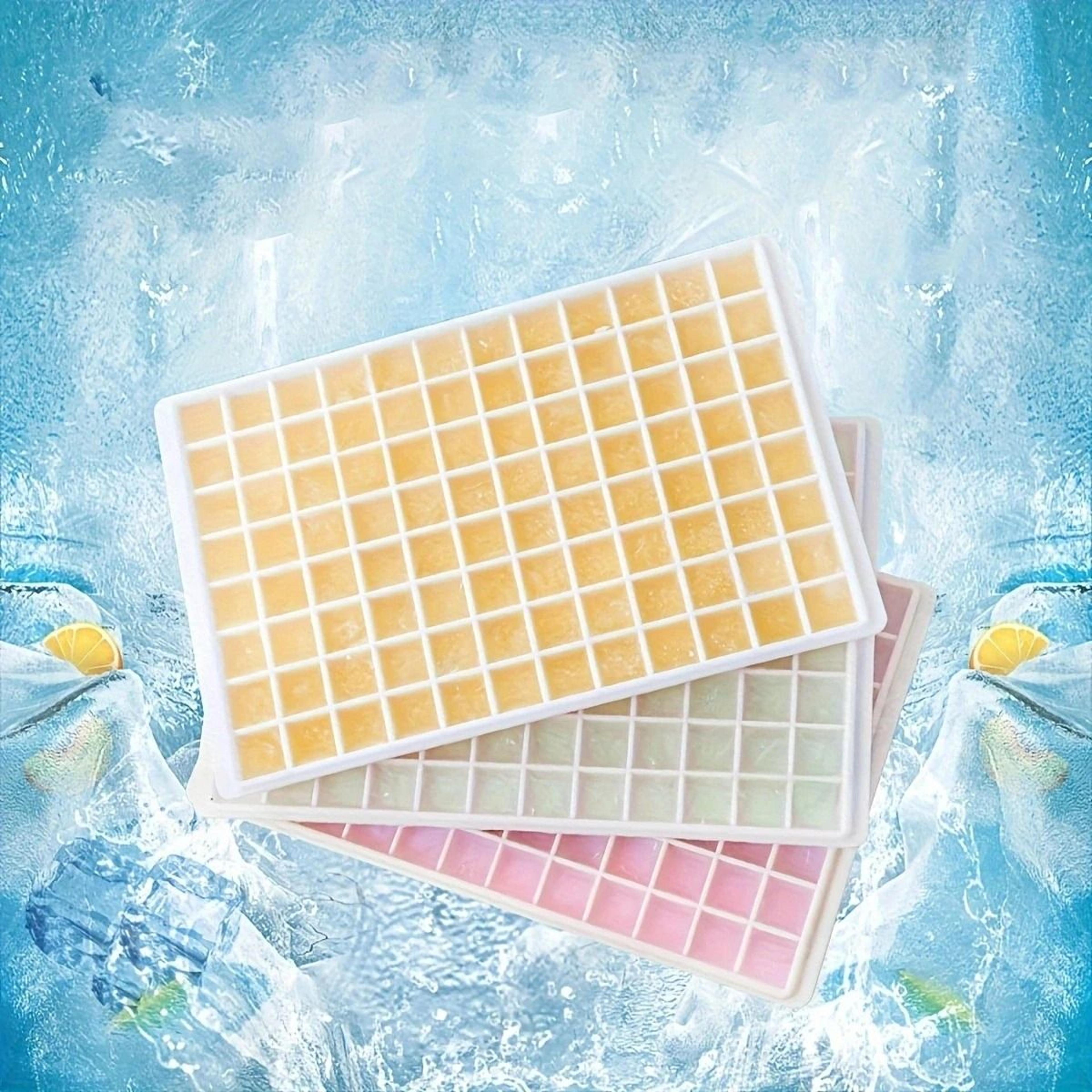 96 Mini Cube Silicone Ice Tray Reusable Foldable Mold For Refreshing Drinks 5