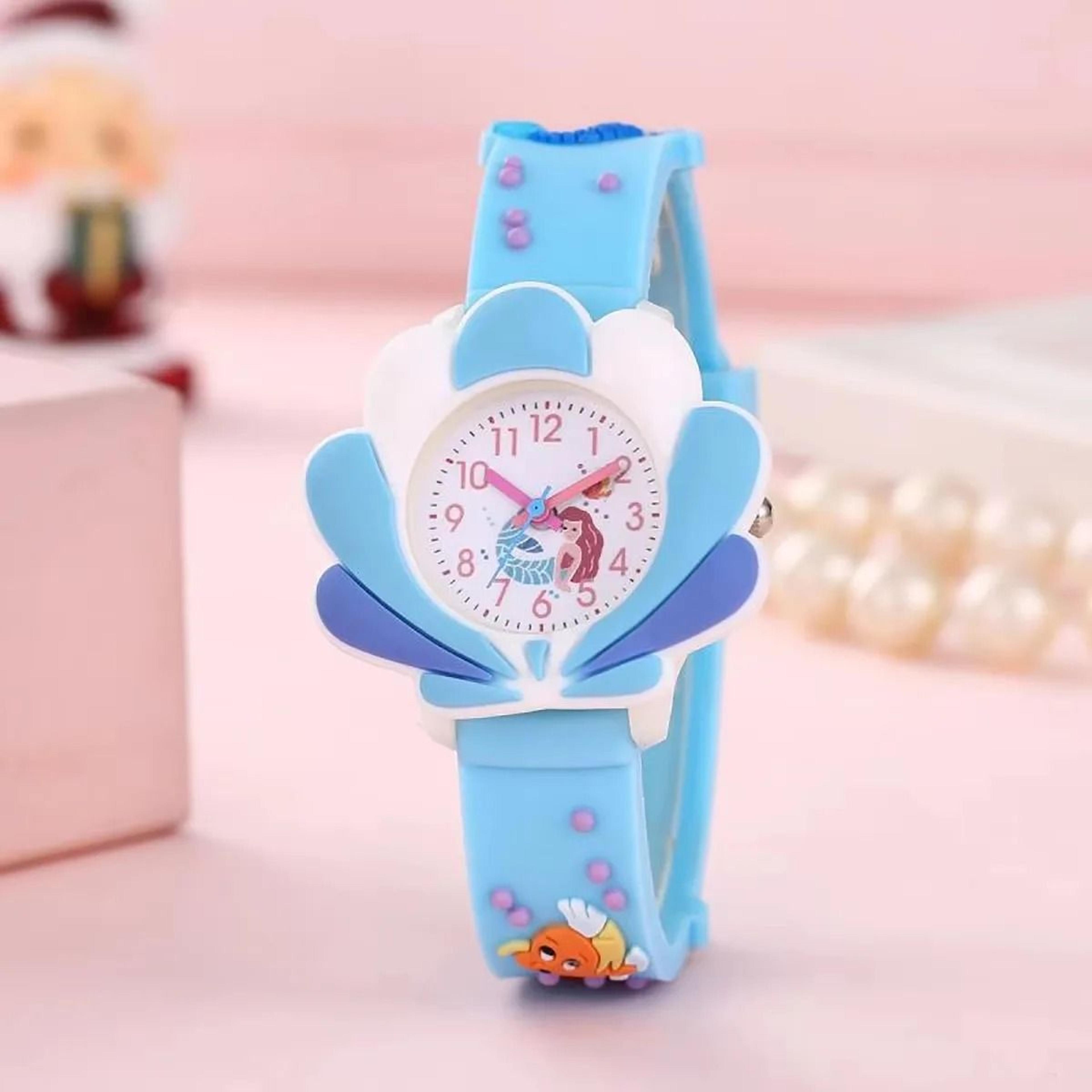 Cute Sunflower Cloud Kids Quartz Watch With Soft Silicone Strap For Girls Boys 4