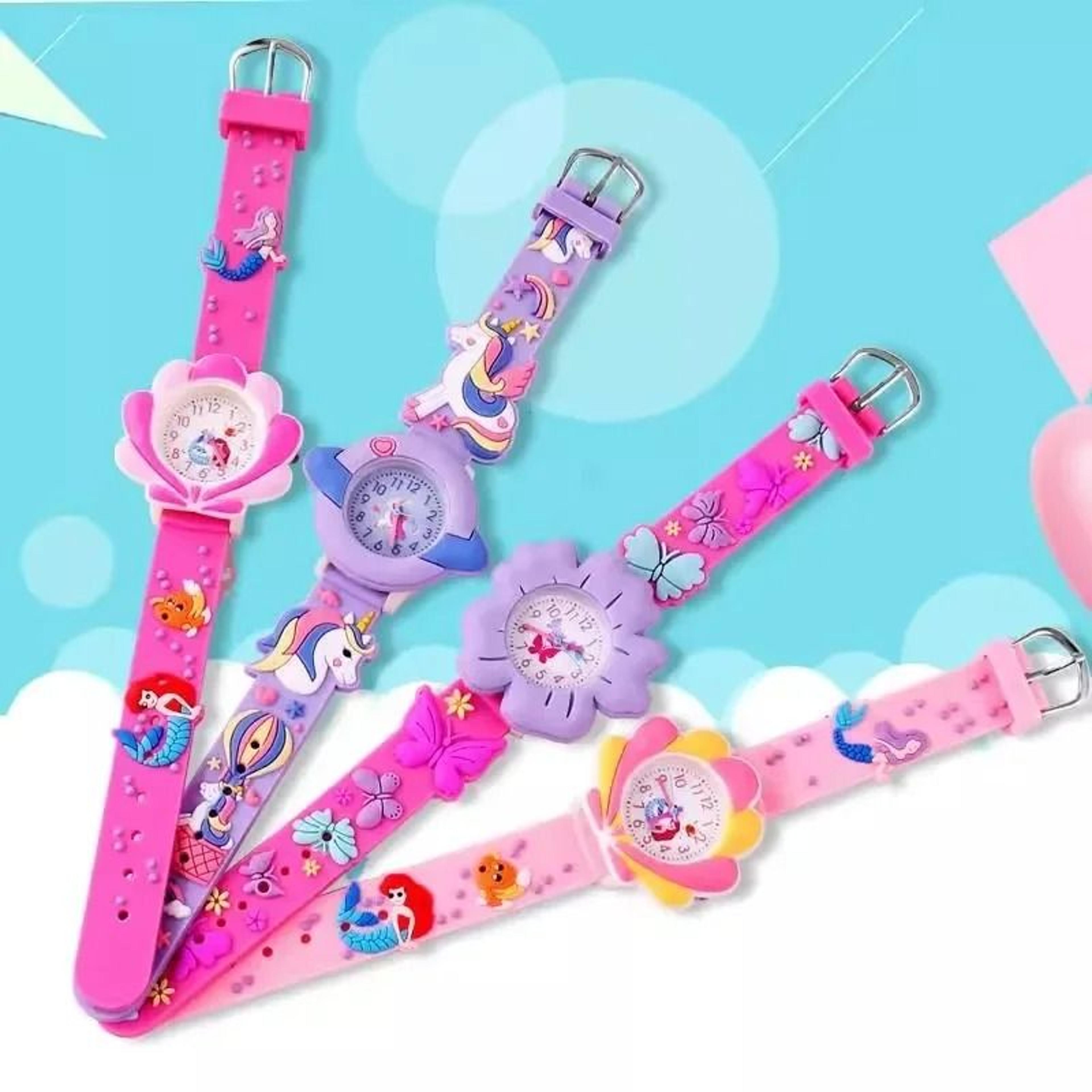 cute sunflower cloud kids quartz watch with soft silicone strap for girls boys