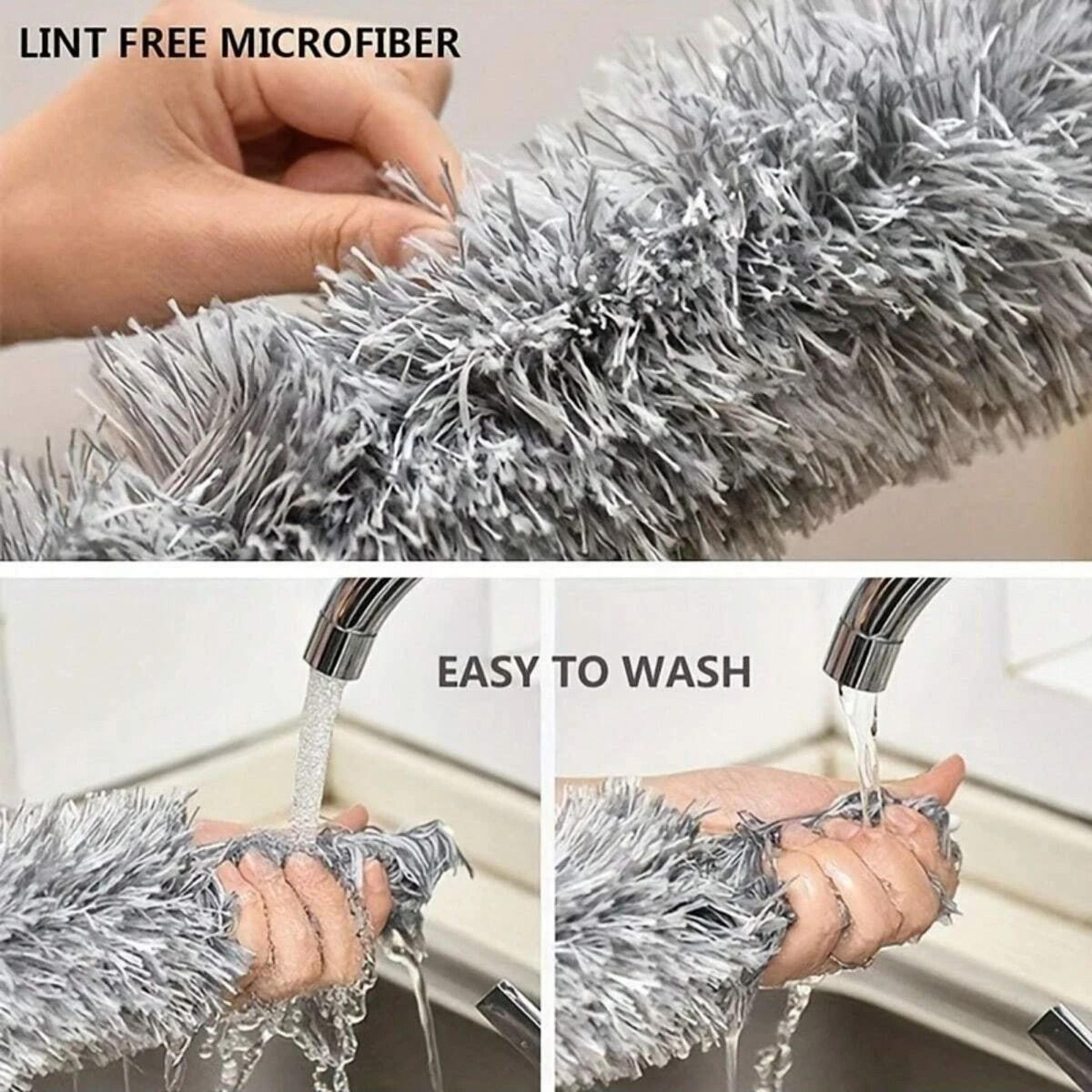 28m Extendable Microfiber Duster With Telescopic Stainless Steel Handle For High Cleaning 4