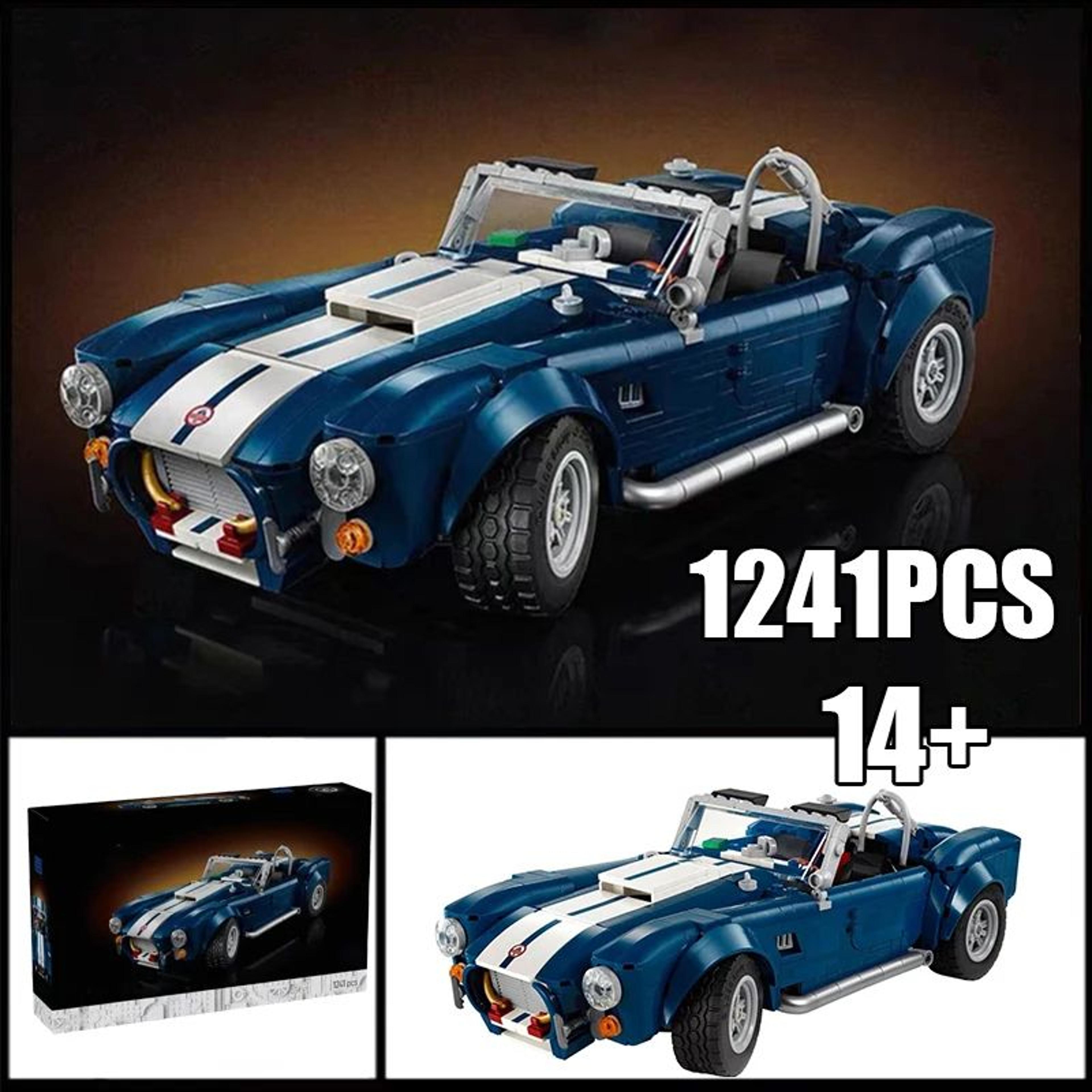 cobra technic supercar building set – 1241 piece diy supercar model kit for collectors