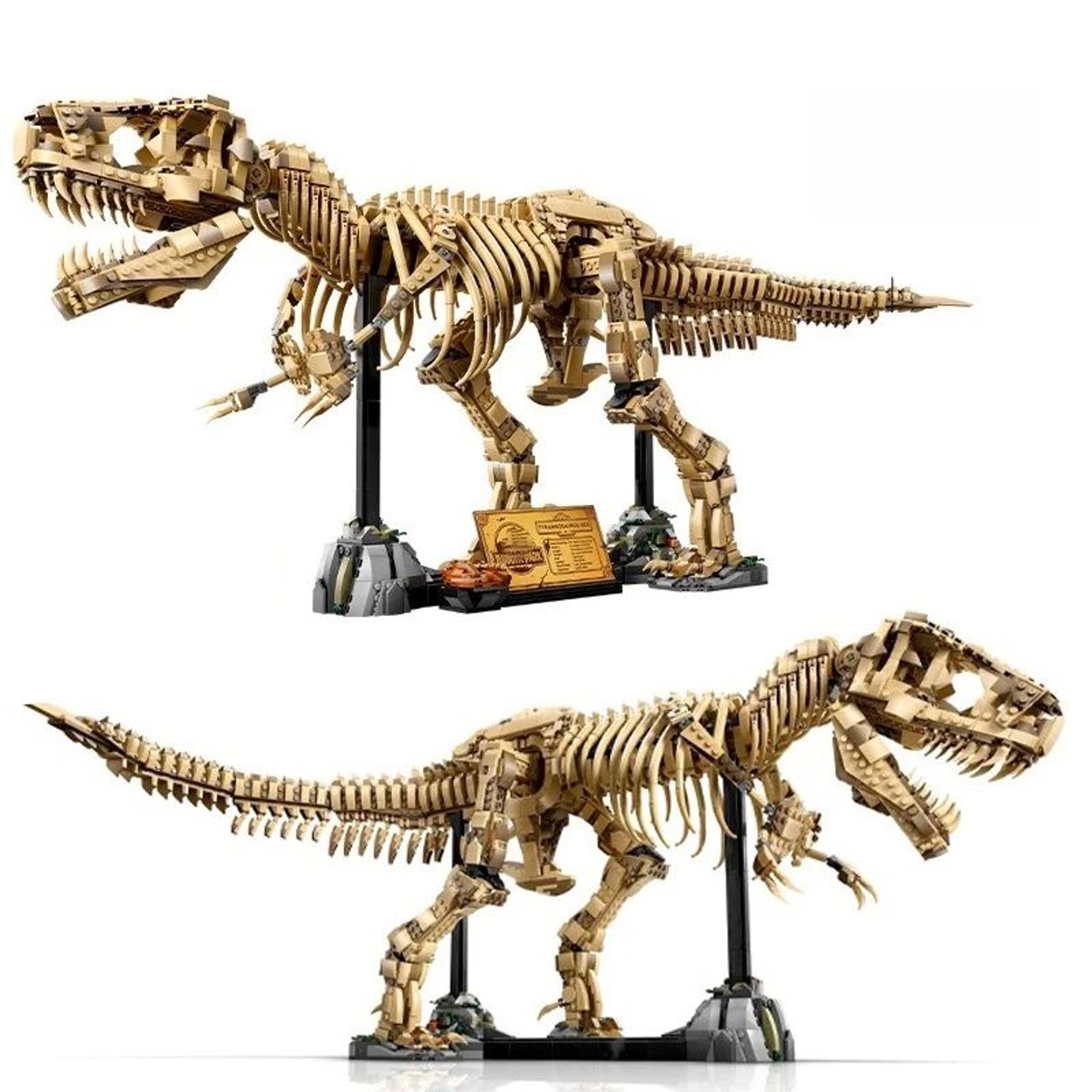 t-rex fossil dinosaur building set – creative tyrannosaurus rex construction toy for kids